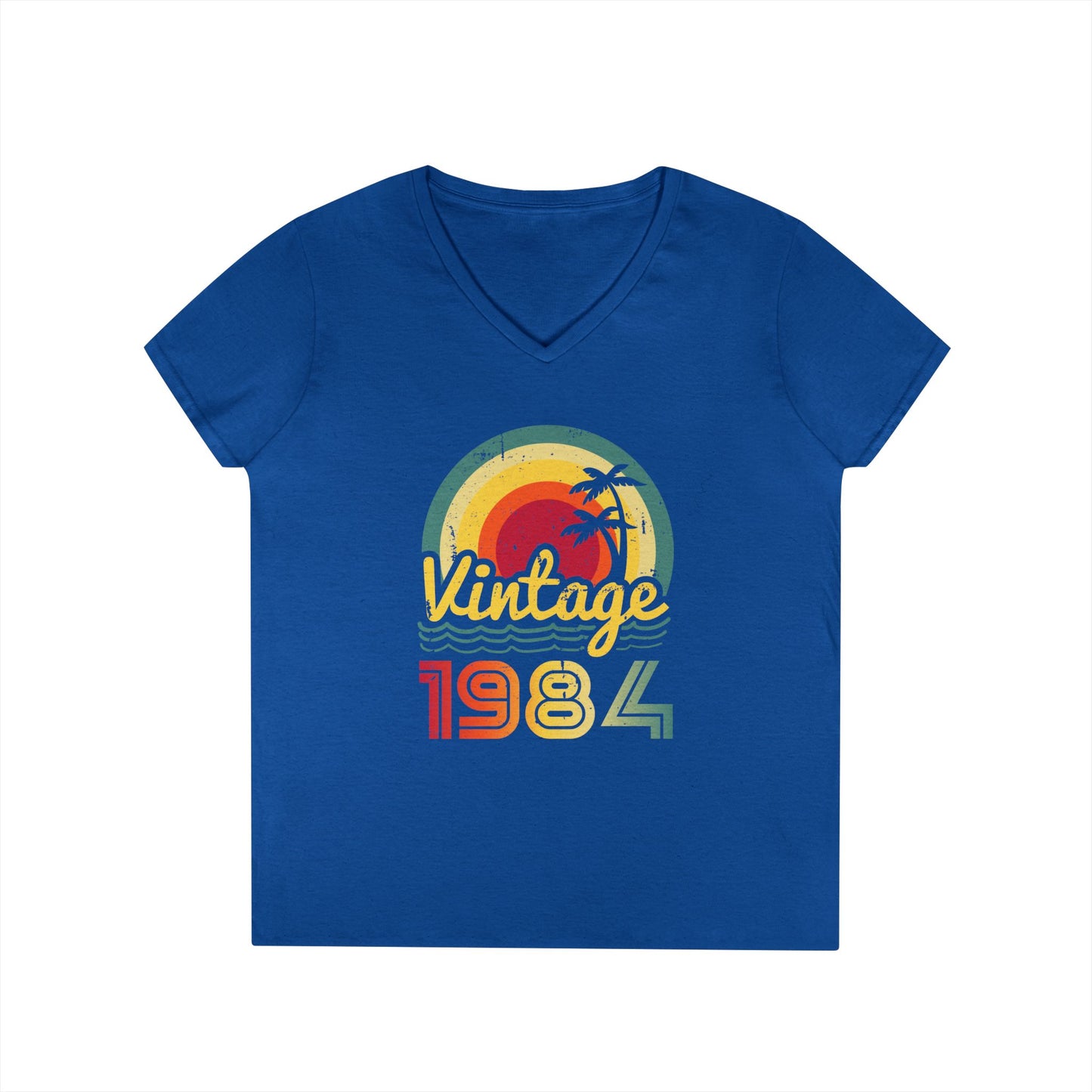 Customizable Vintage Birthyear V-Neck T-Shirt