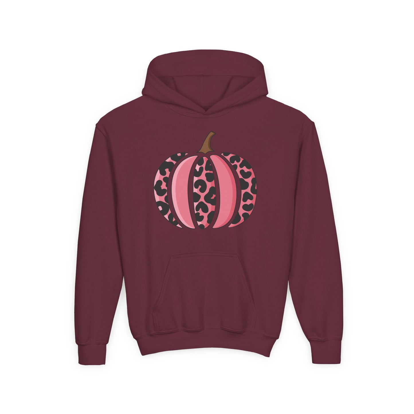 Pink Leopard Pumpkin Hoodie for Youth