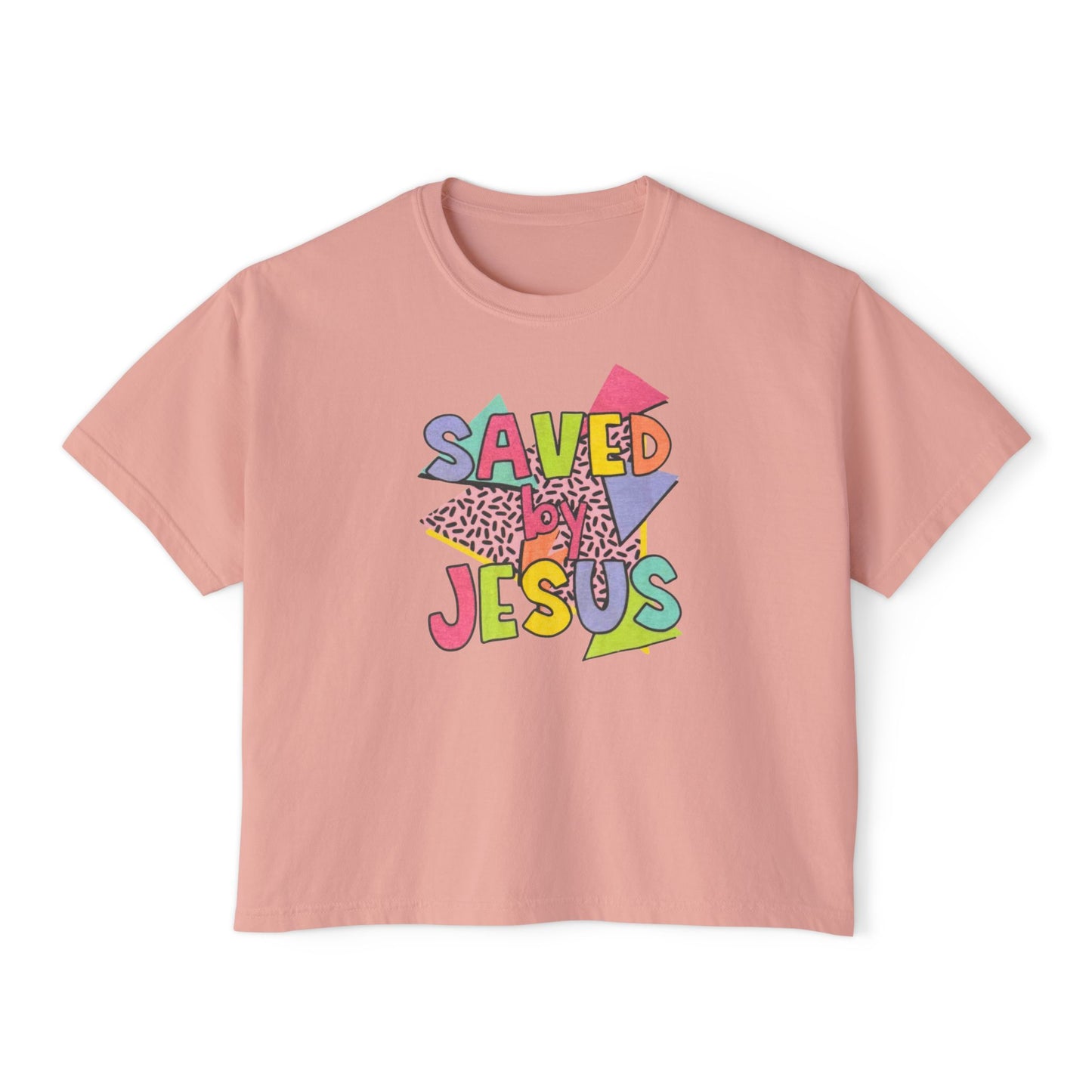 Retro Saved by Jesus Women's Boxy Tee