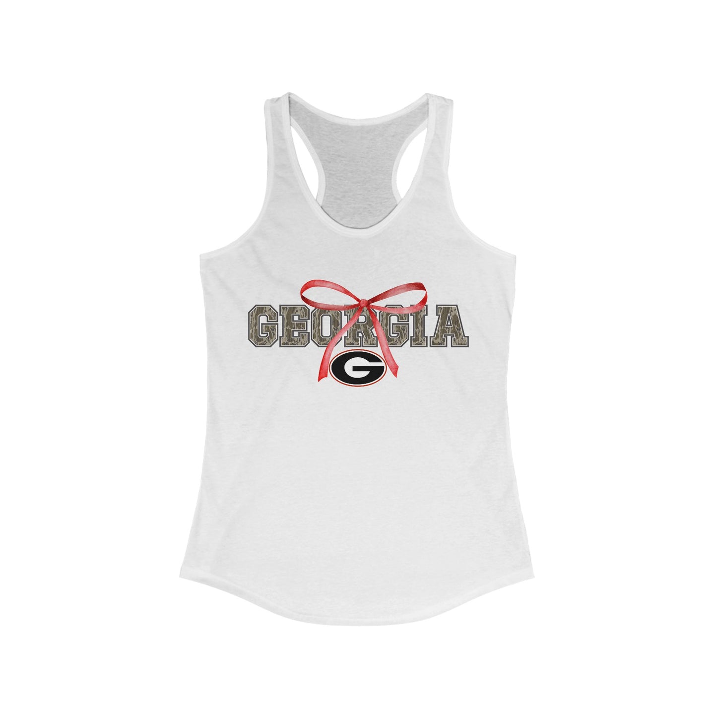 Camo Georgia Bow Racerback Tank Top