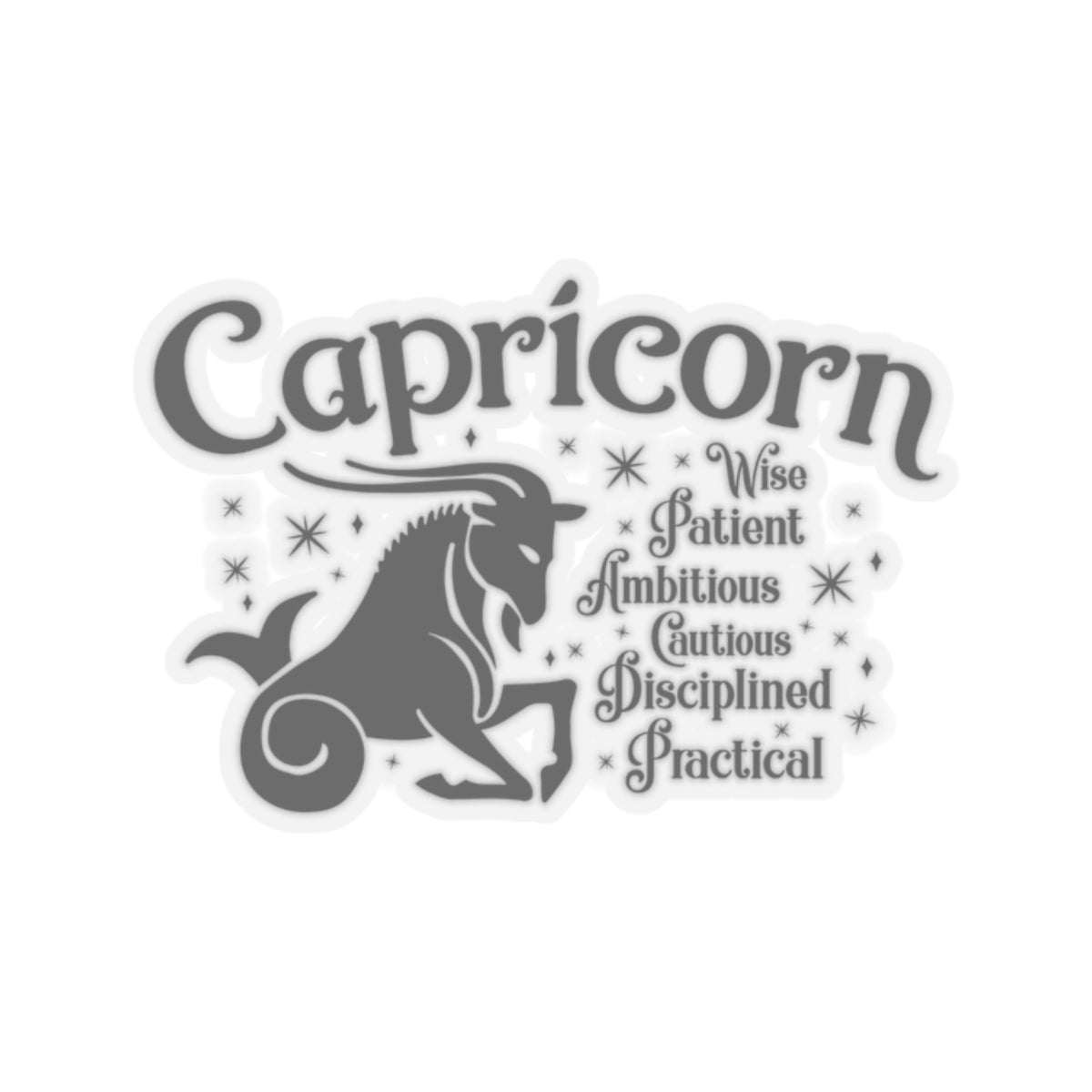 Capricorn Zodiac Kiss-Cut Sticker