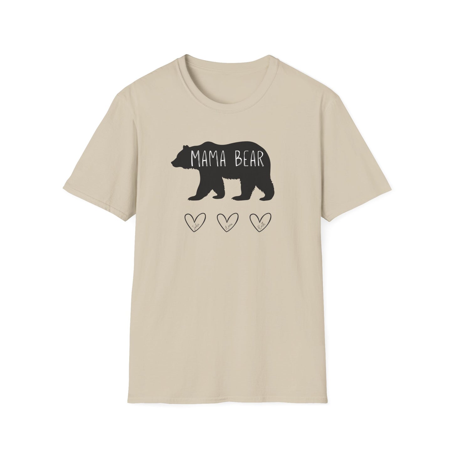 Personalized "Mama" Bear Unisex Softstyle T-Shirt
