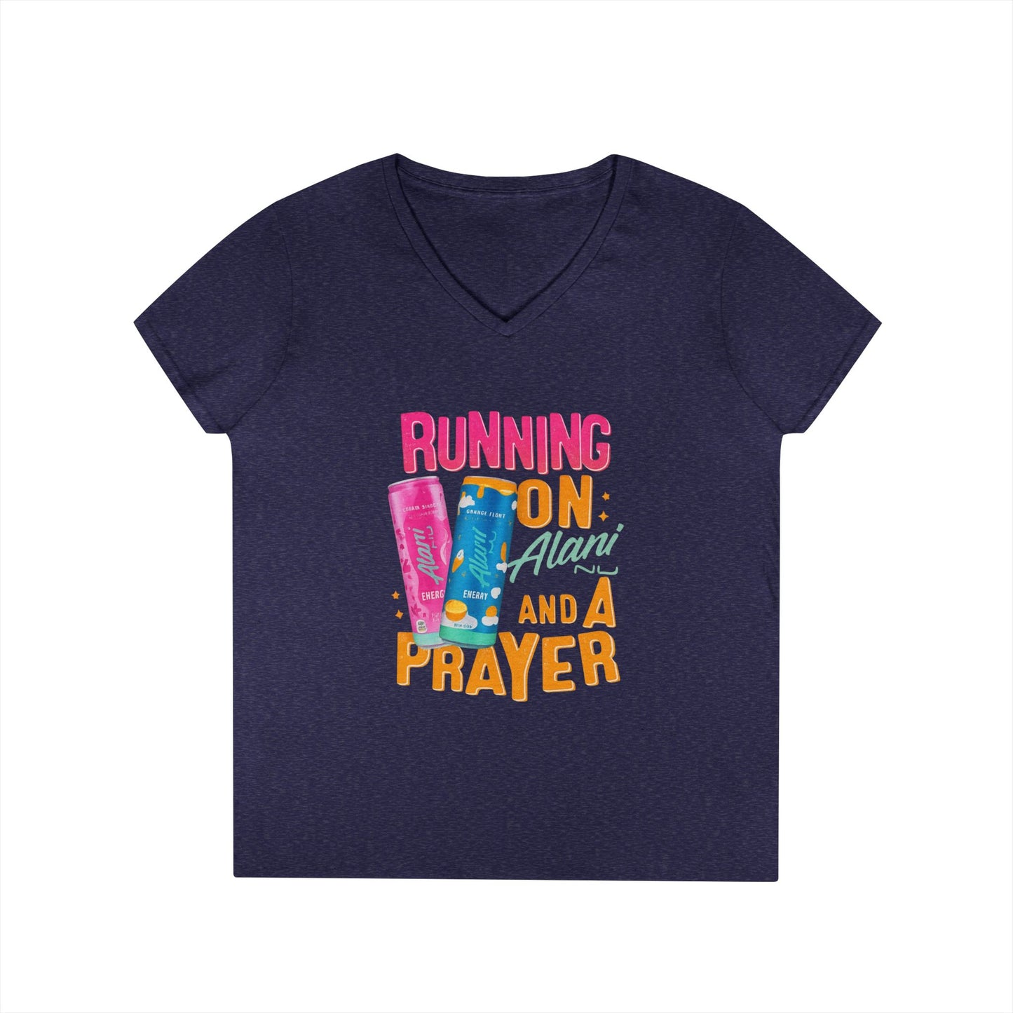 Running on Alani and a Prayer V-Neck Tee