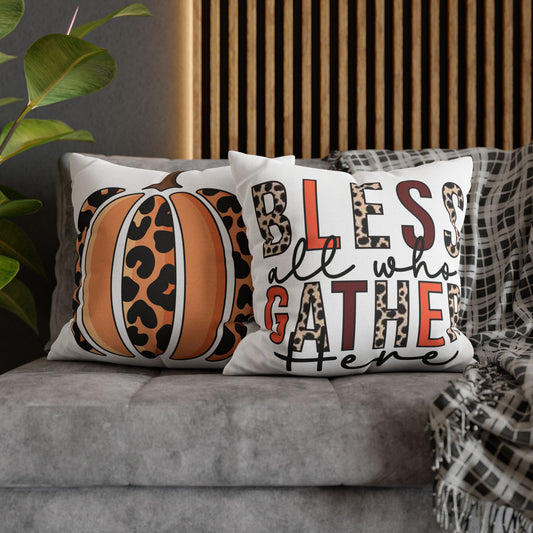 Double Sided Fall/ Thanksgiving Decorative Pillowcase