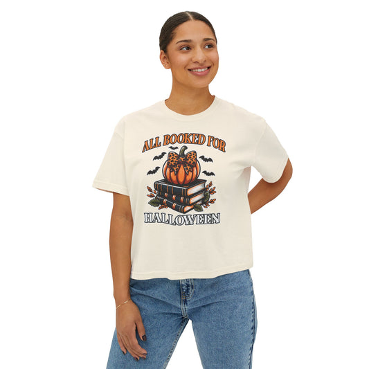 All Booked For Halloween Women's Boxy Tee