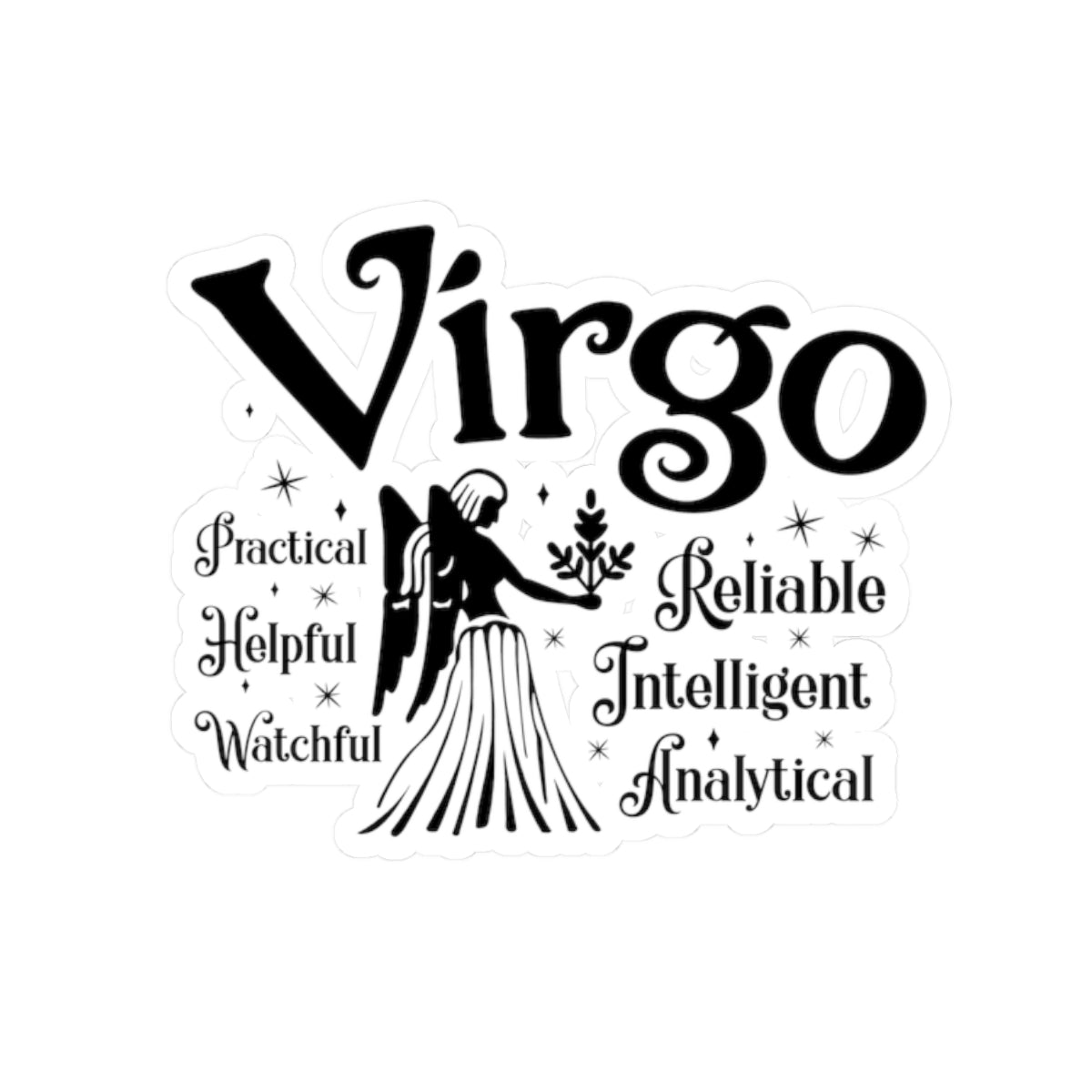 Virgo Zodiac Kiss-Cut Sticker