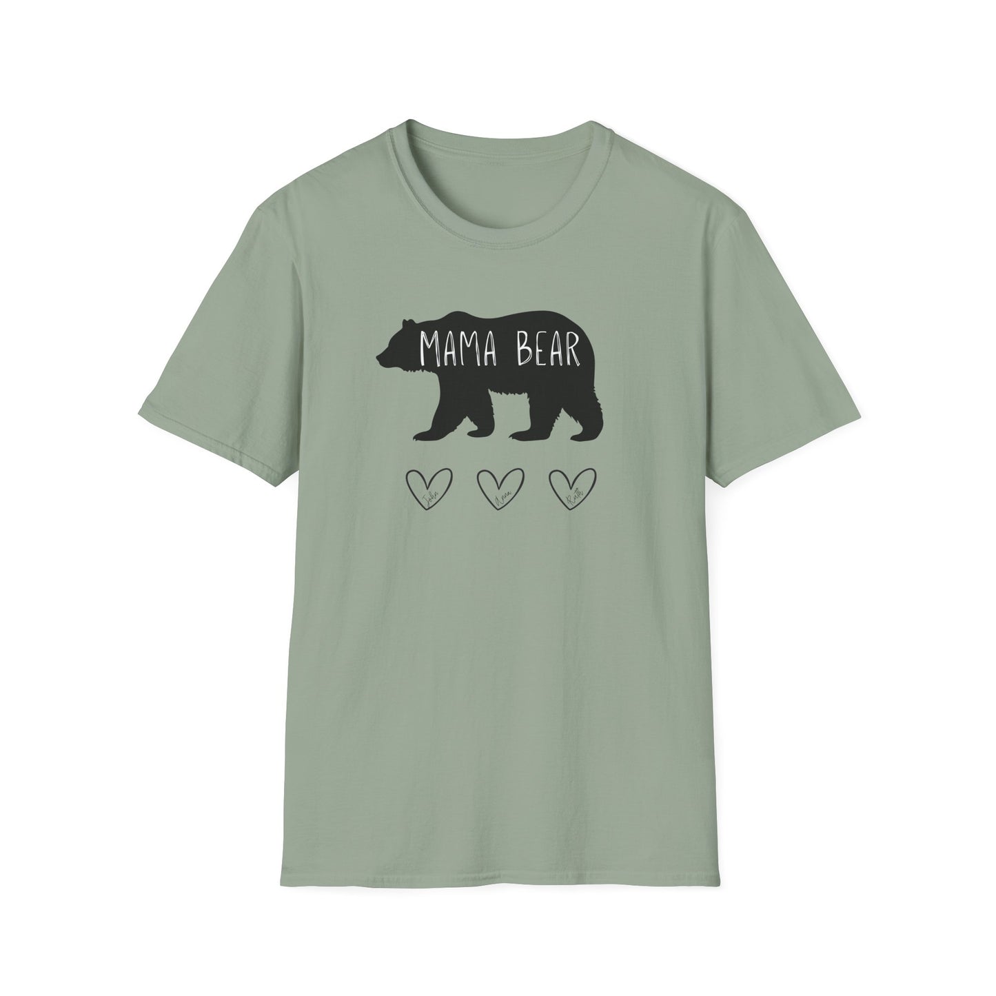 Personalized "Mama" Bear Unisex Softstyle T-Shirt