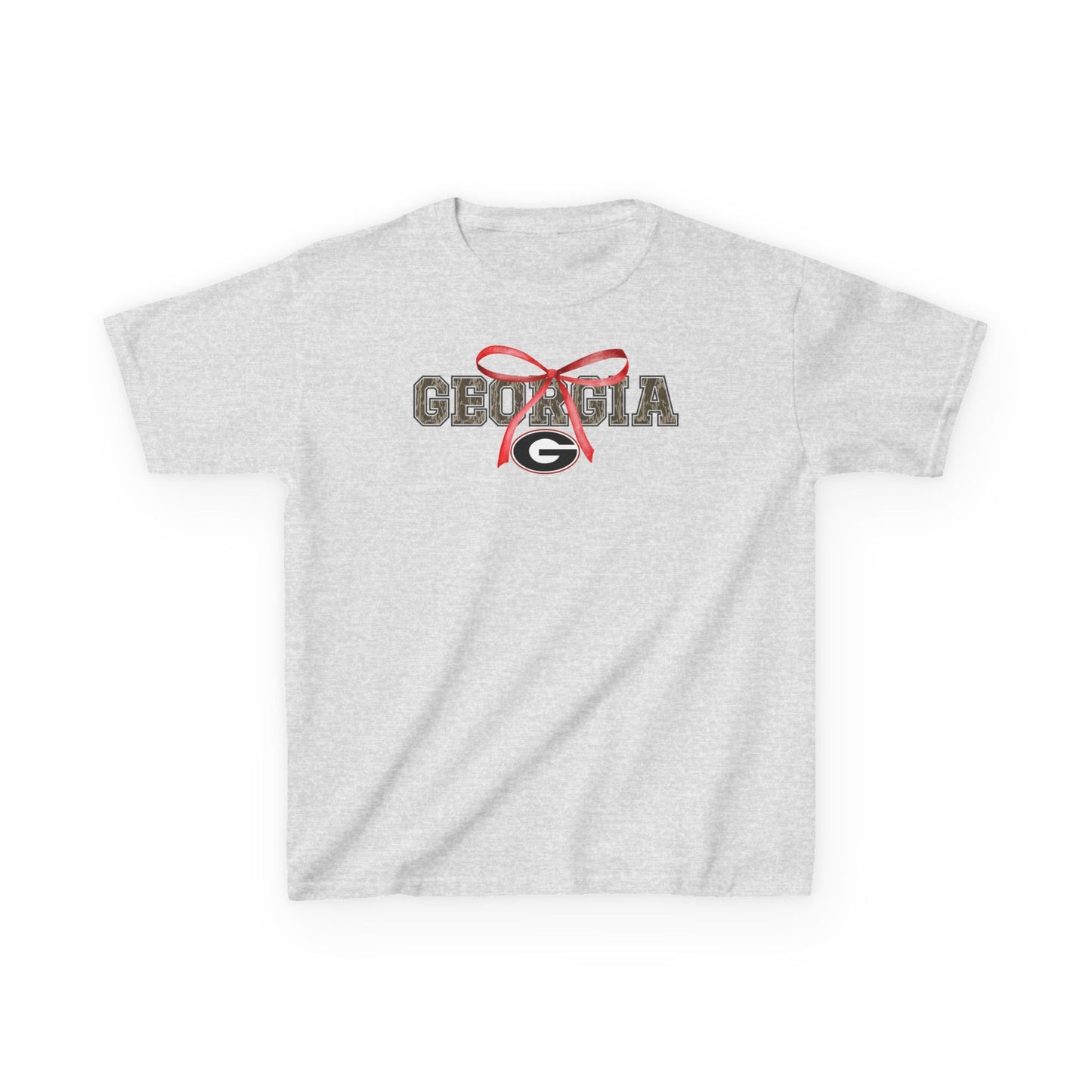 Camo Georgia Youth Tee with Bow Design
