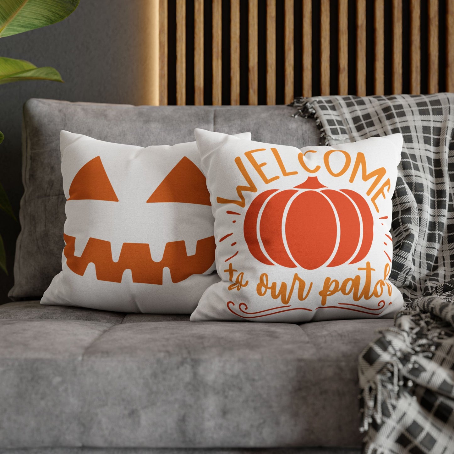 Double Sided Fall/Halloween Decorative Pillowcase