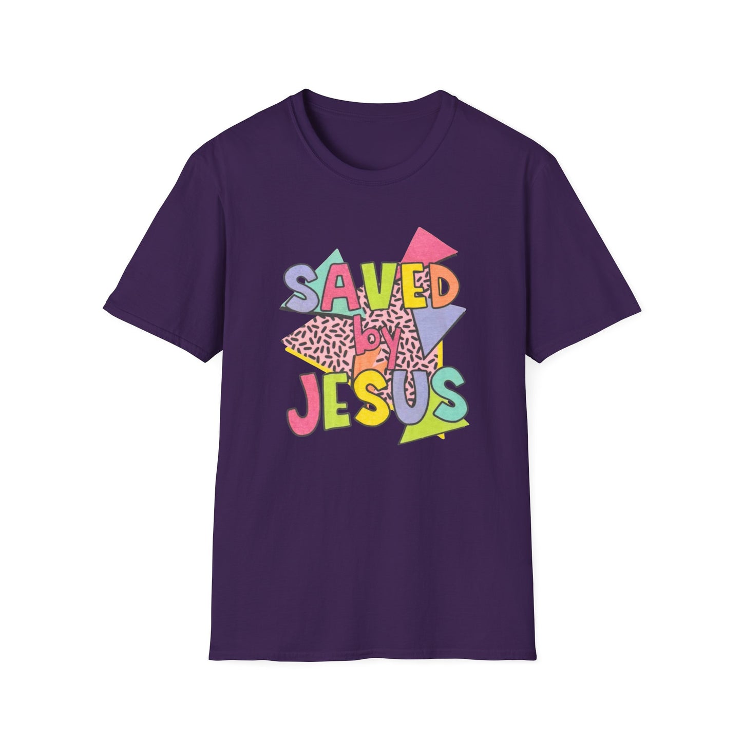 Retro Saved by Jesus Unisex Softstyle T-Shirt