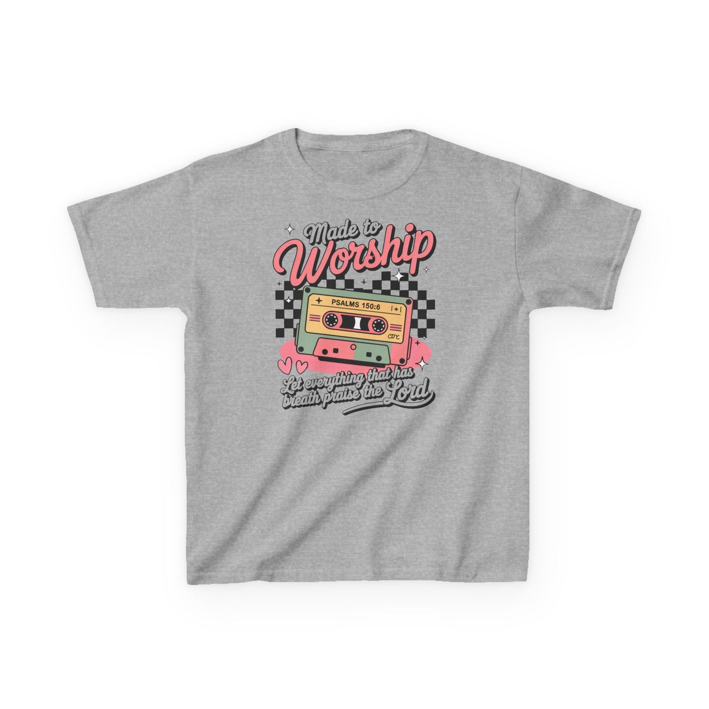 Retro Made to Worship Kids Tee
