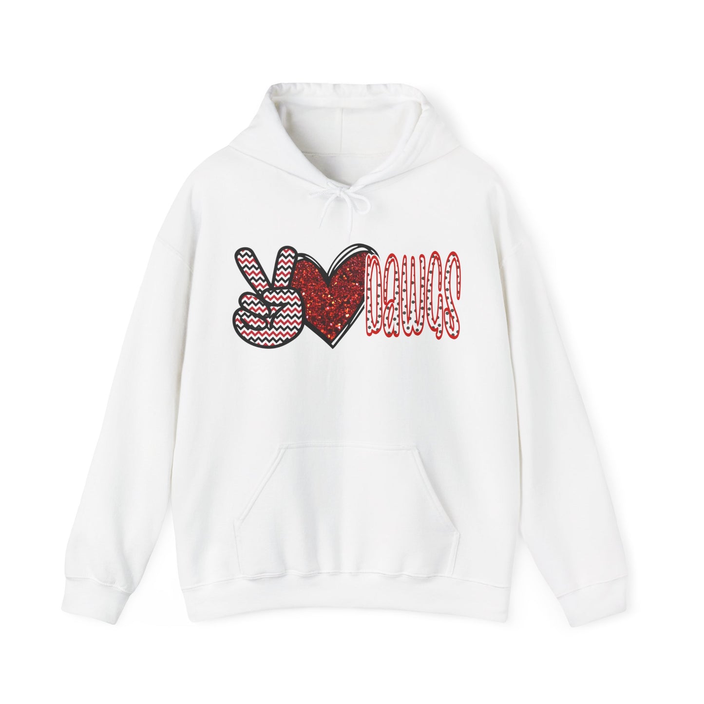 Peace, Love, Dawgs Hoodie