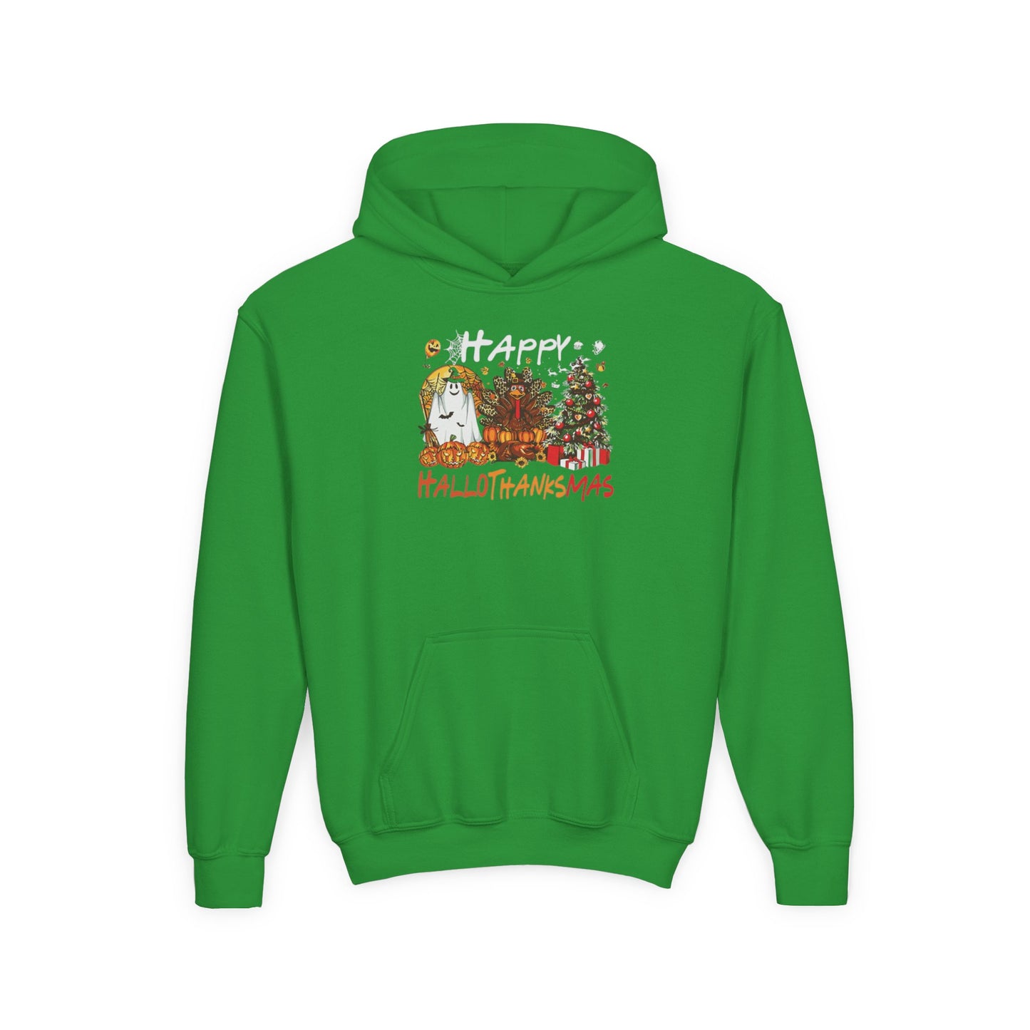 Happy Hallothanksmas Characters Youth Hoodie