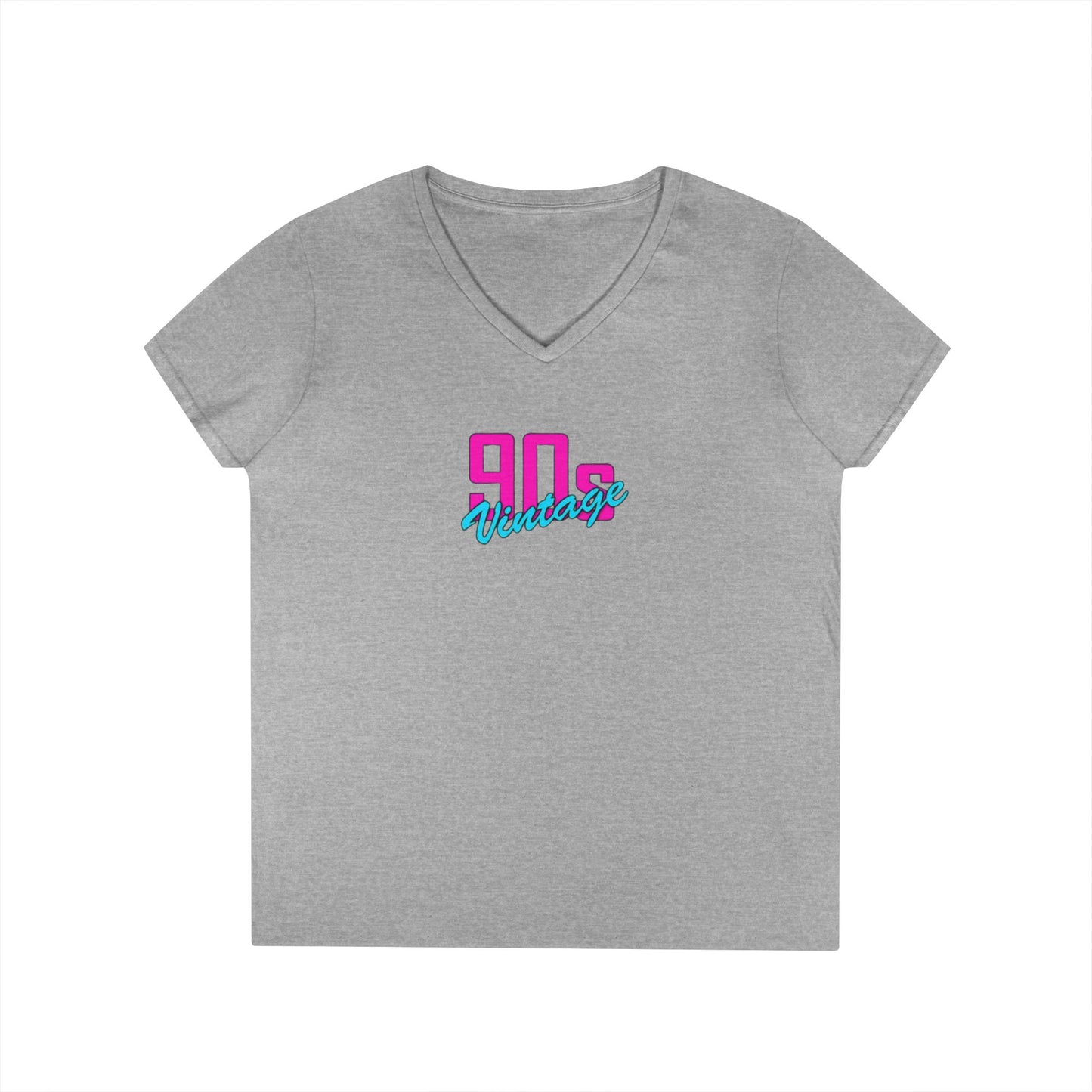 90s Vintage Ladies' V-Neck T-Shirt, Retro Tee, Nostalgic Apparel, Summer Fashion, Gift for Her, Casual Outfit
