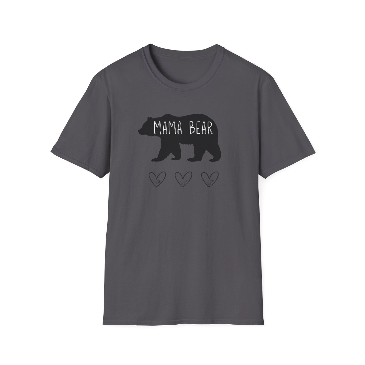 Personalized "Mama" Bear Unisex Softstyle T-Shirt