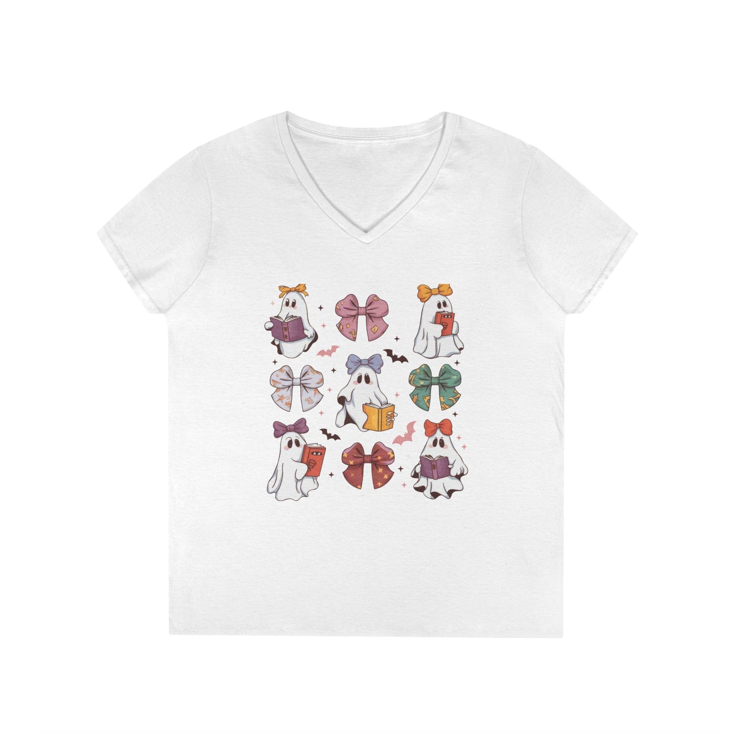 Ghosts & Books V-Neck T-Shirt