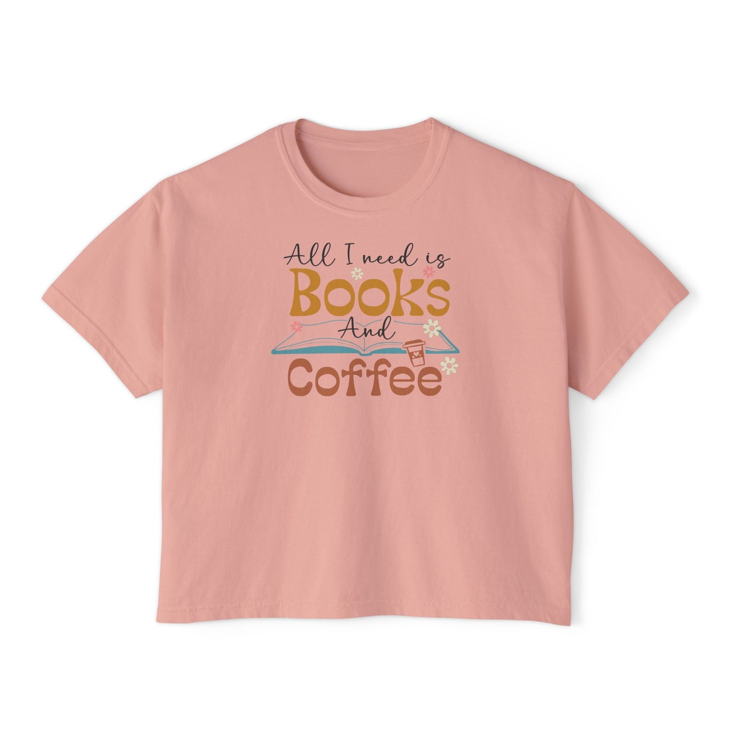 Books and Coffee Women's Boxy Tee