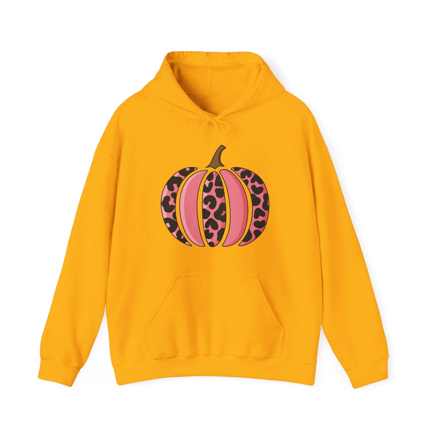 Pink Leopard Print Pumpkin Hoodie