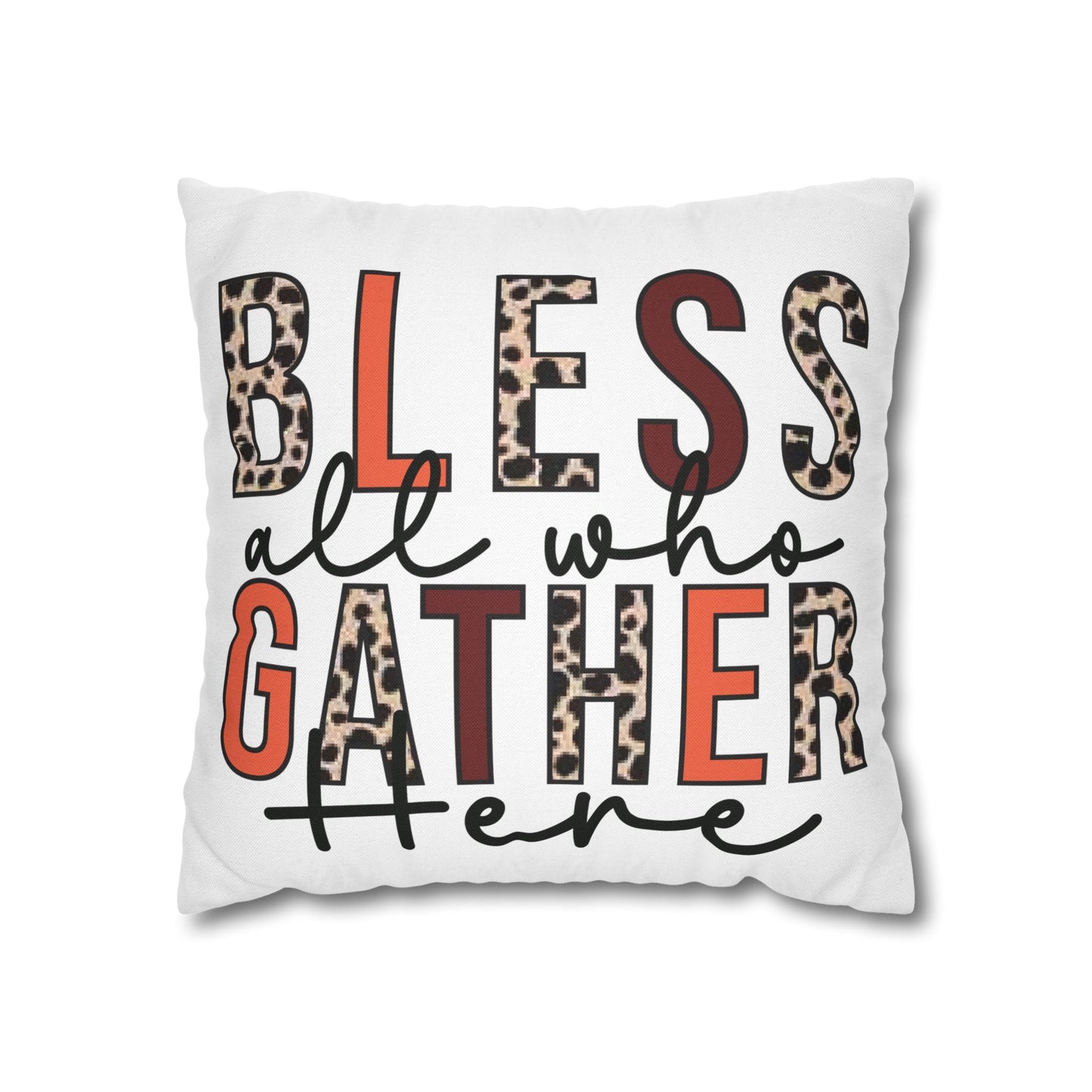 Double Sided Fall/ Thanksgiving Decorative Pillowcase