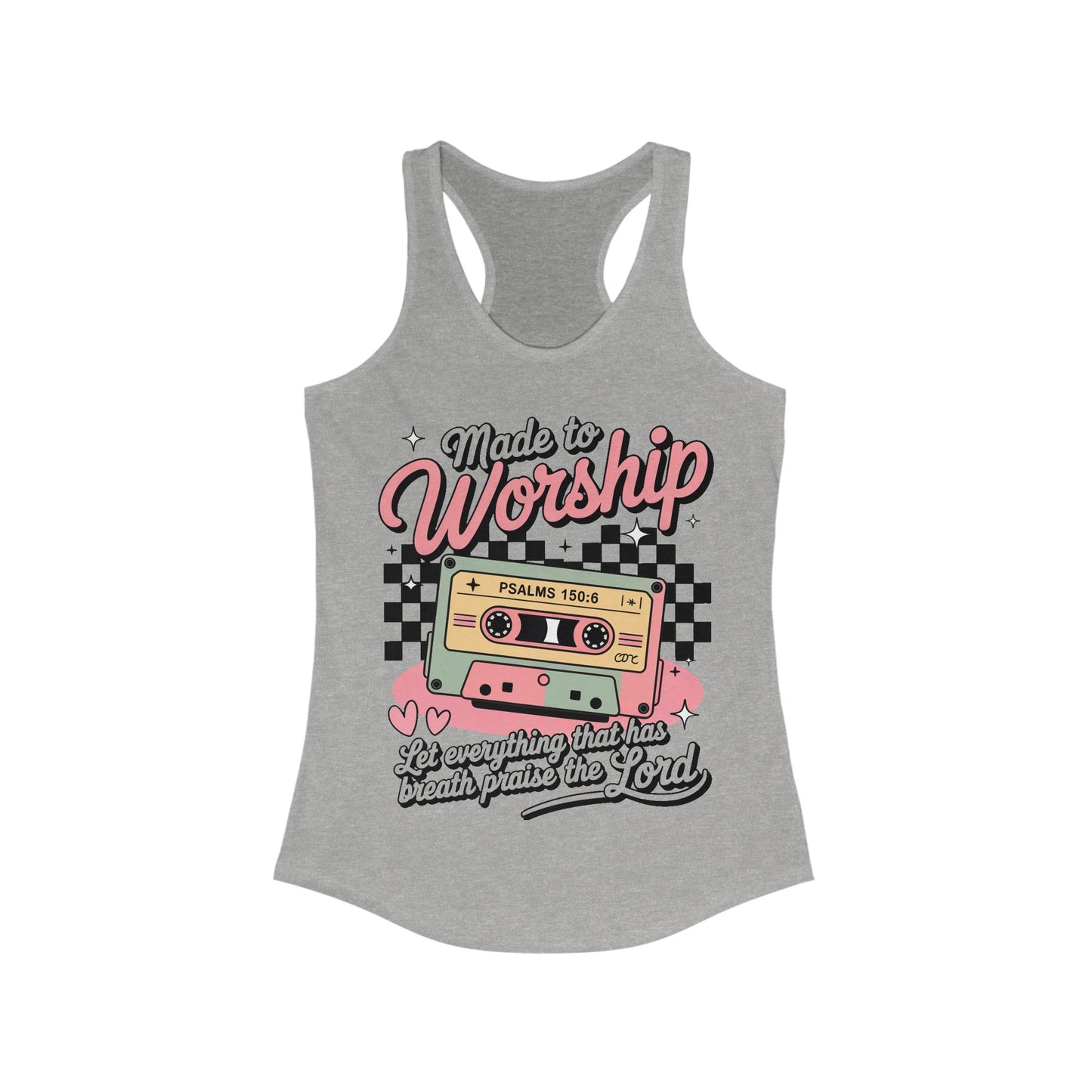 Retro Made to Worship Racerback Tank