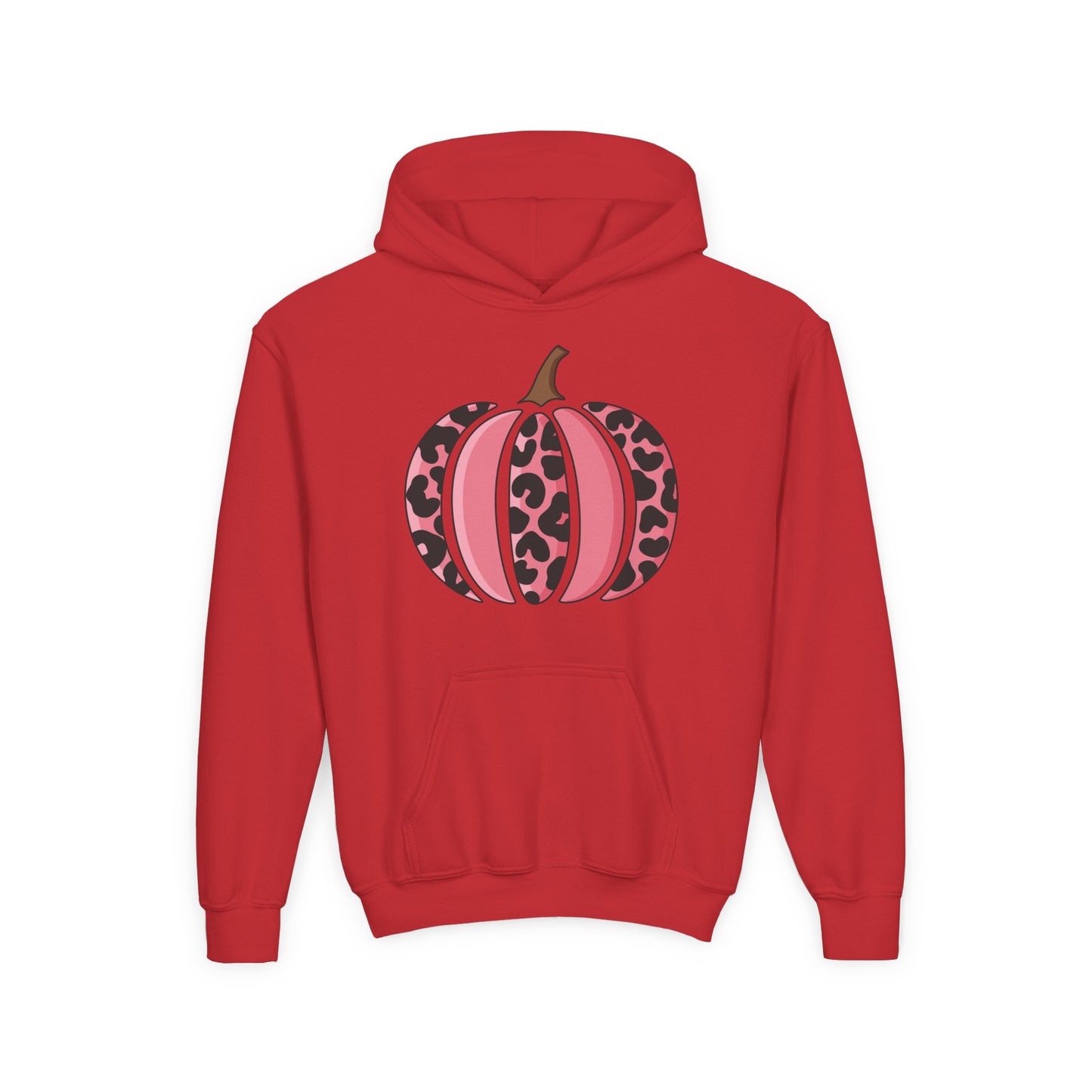 Pink Leopard Pumpkin Hoodie for Youth