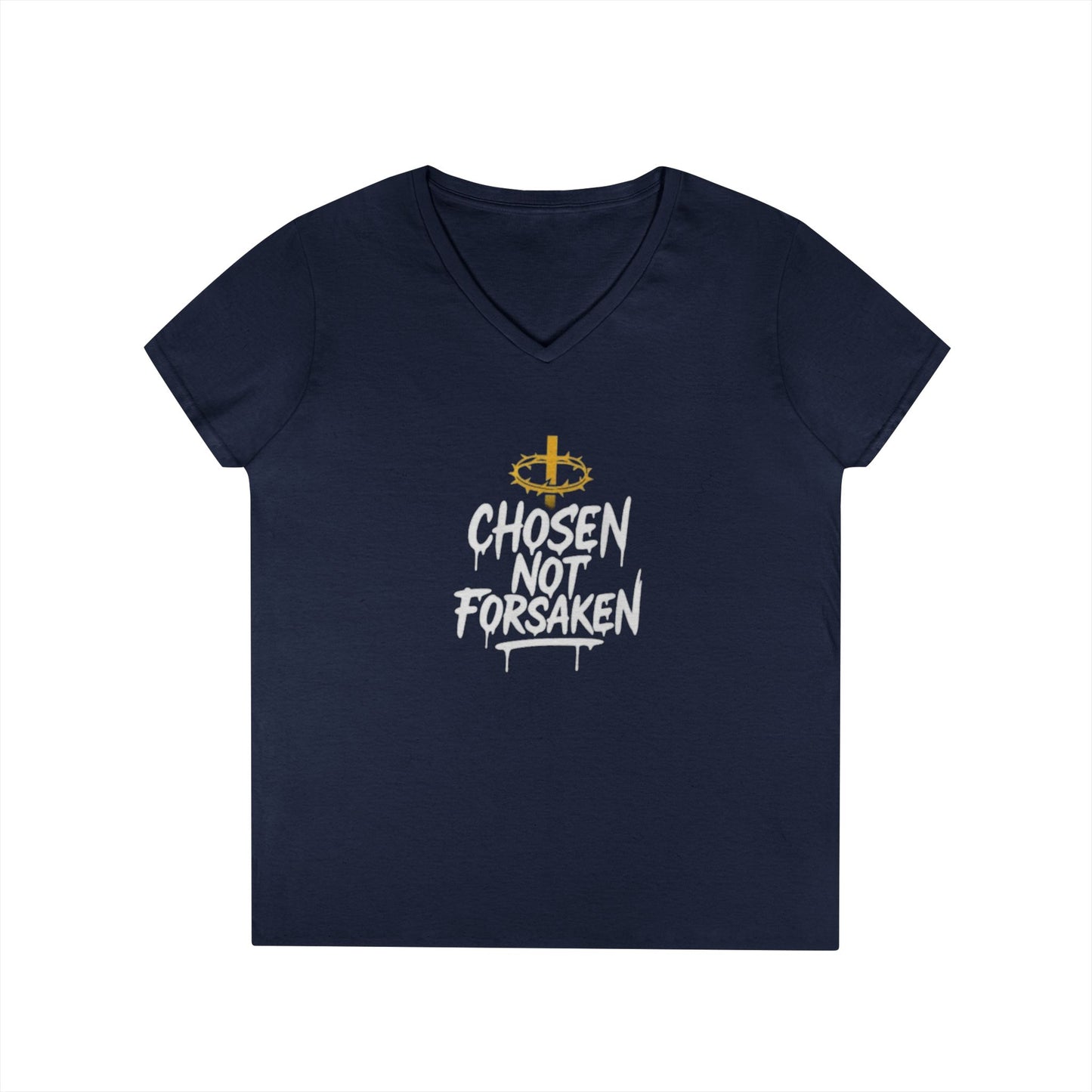 Chosen Not Forsaken Ladies' V-Neck T-Shirt