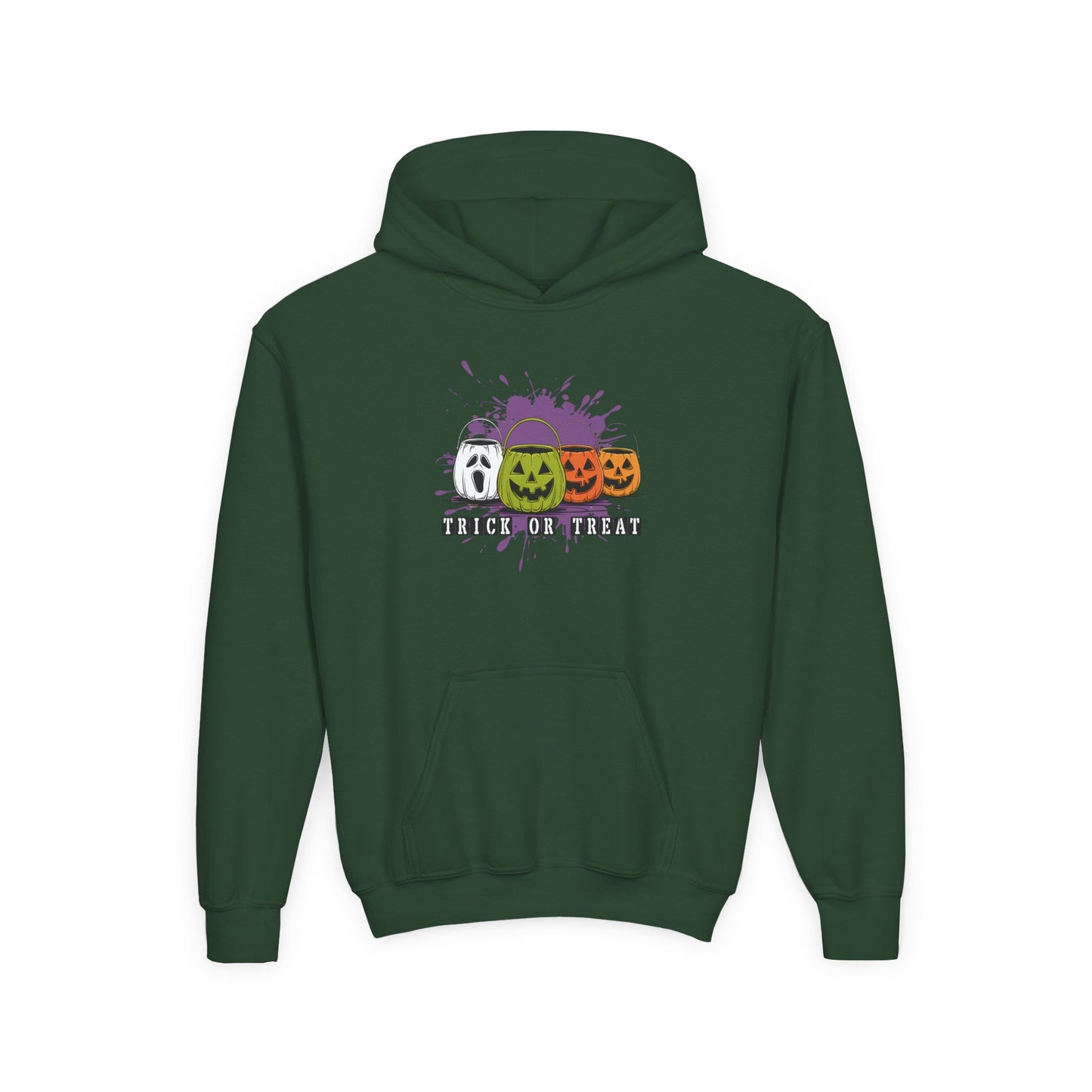 Halloween Pumpkin Trick or Treat Youth Hoodie