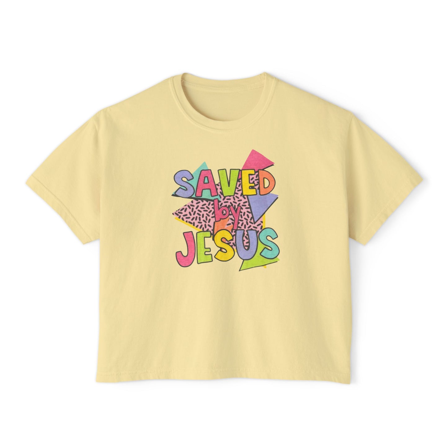 Retro Saved by Jesus Women's Boxy Tee