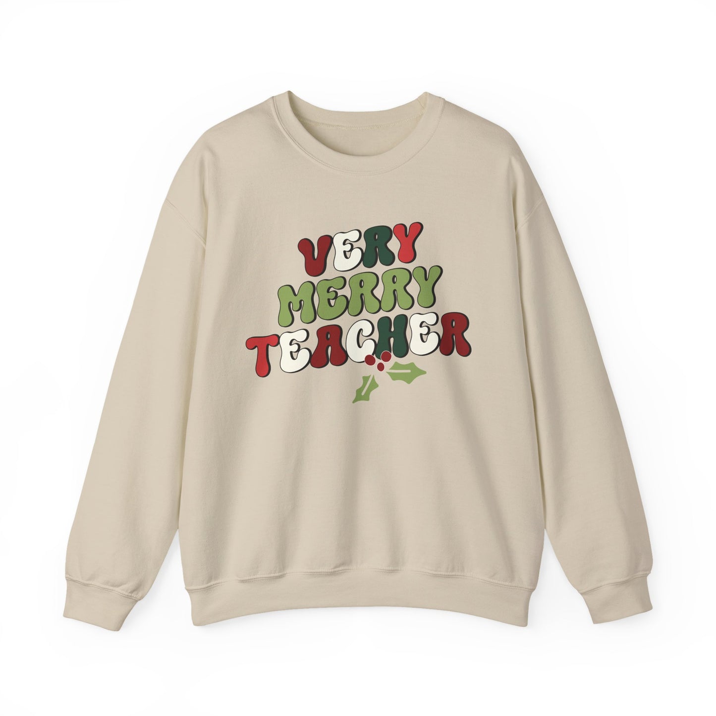 "Very Merry Teacher" Festive Crewneck