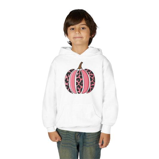 Pink Leopard Pumpkin Hoodie for Youth