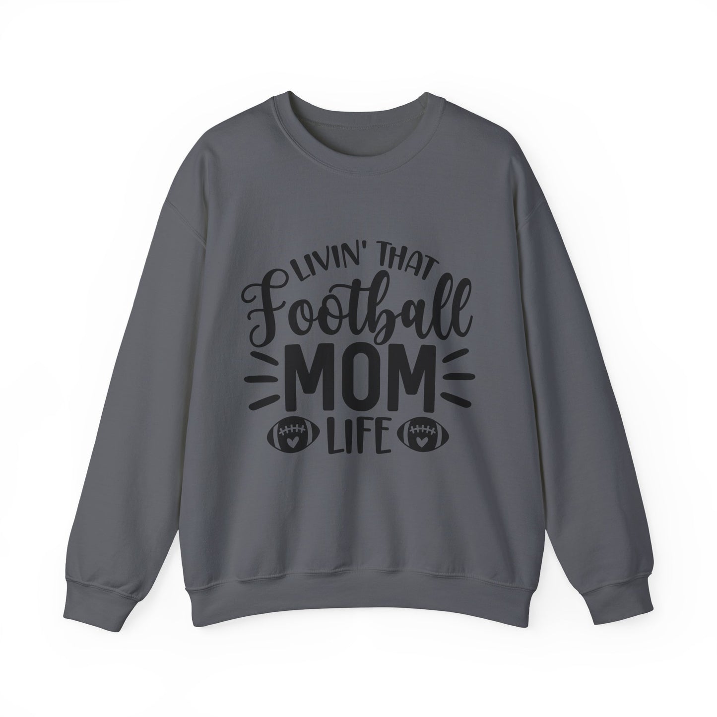 Football Mom Life Crewneck Sweatshirt