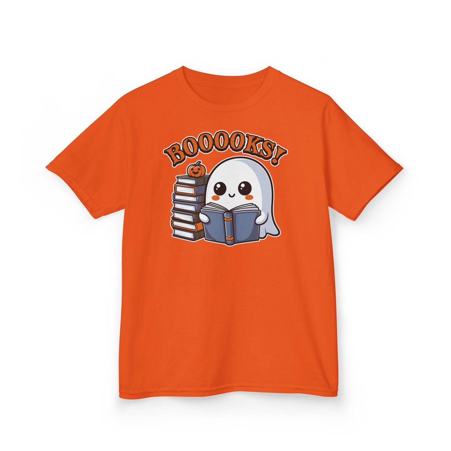 Ghostly Reading Kids Tee with Booooks! Design