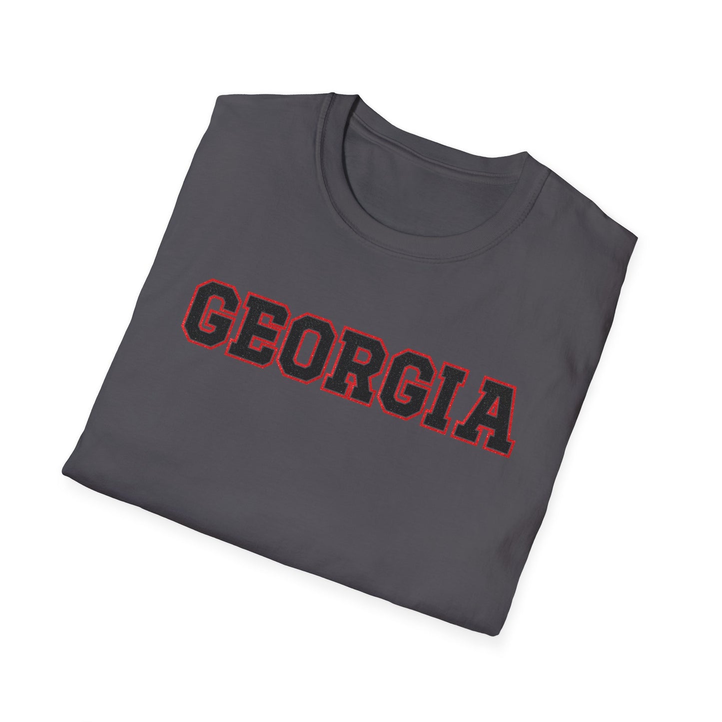 Glittery Black Georgia Softstyle T-Shirt
