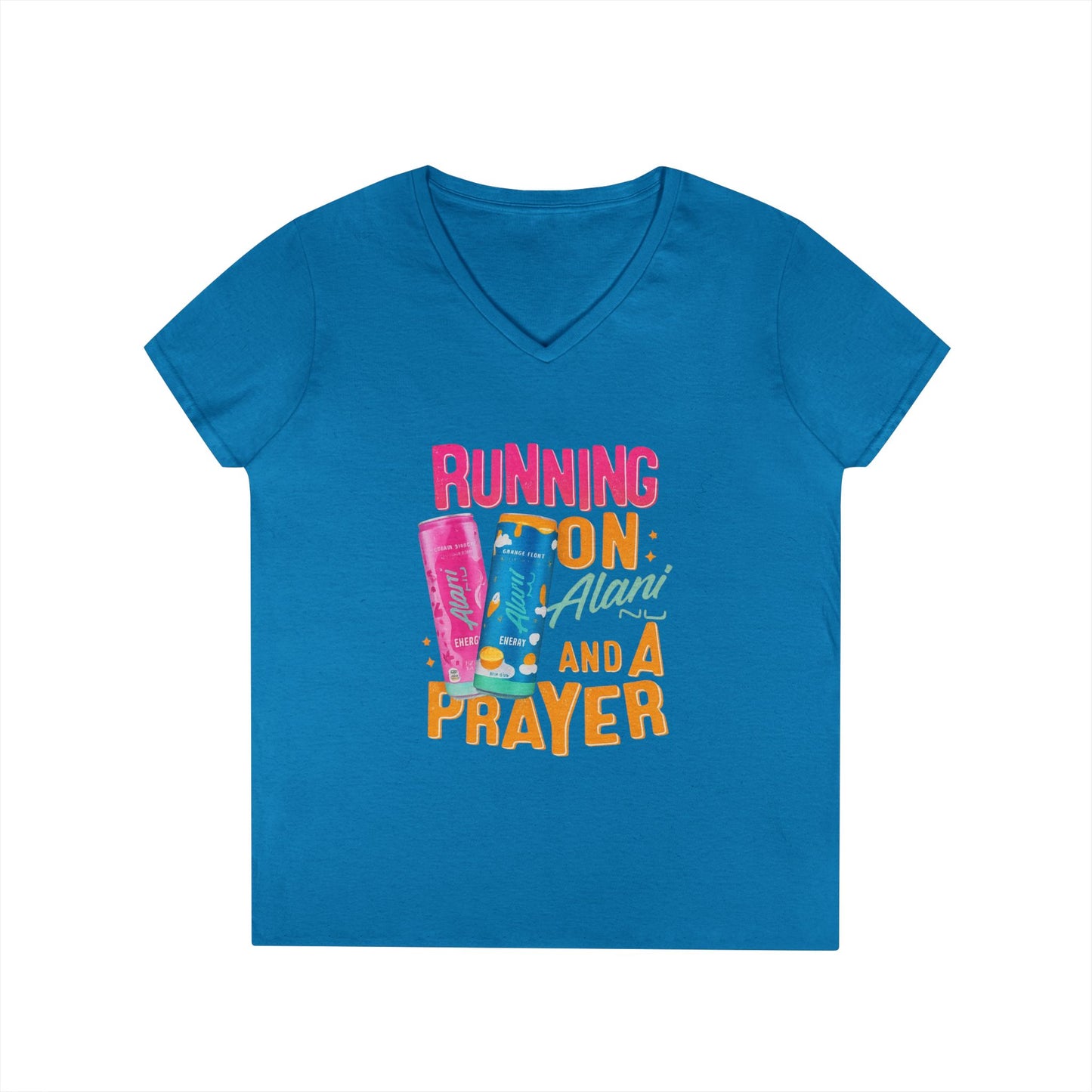 Running on Alani and a Prayer V-Neck Tee
