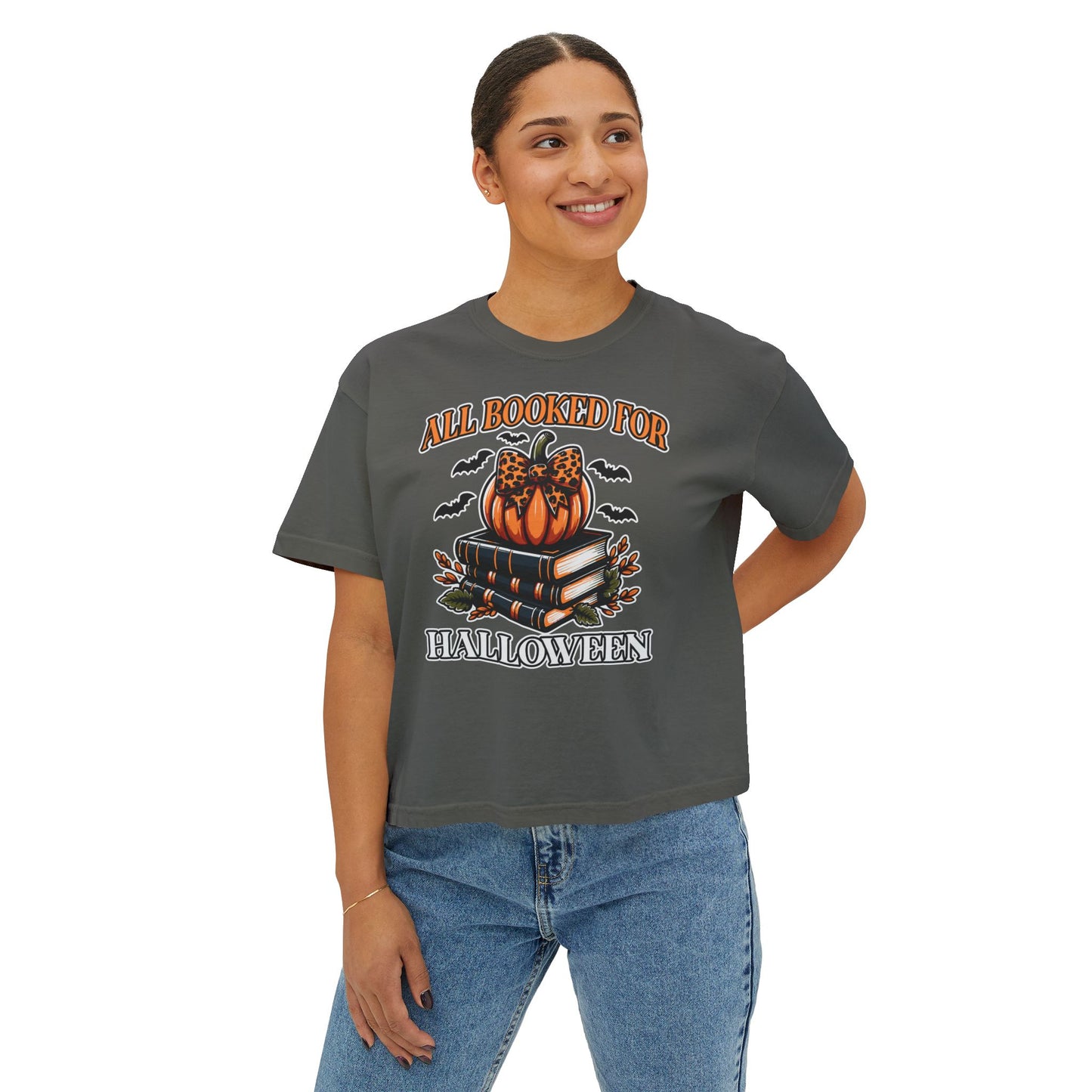 All Booked For Halloween Women's Boxy Tee