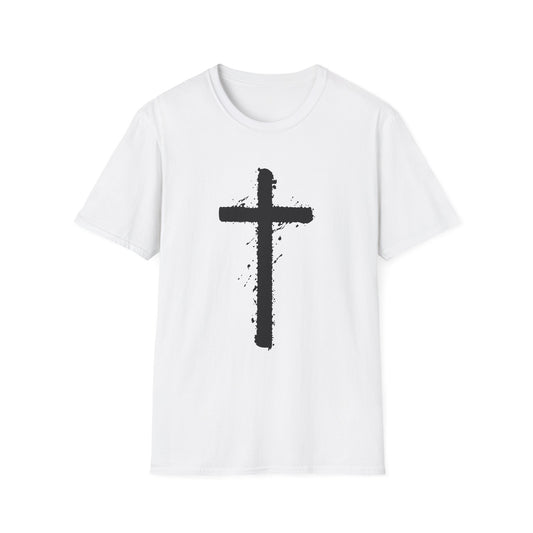 Black Cross Graphic Unisex T-Shirt | Faith-Based Apparel, Christian Gift, Casual Wear, Spiritual T-Shirt, Everyday Style
