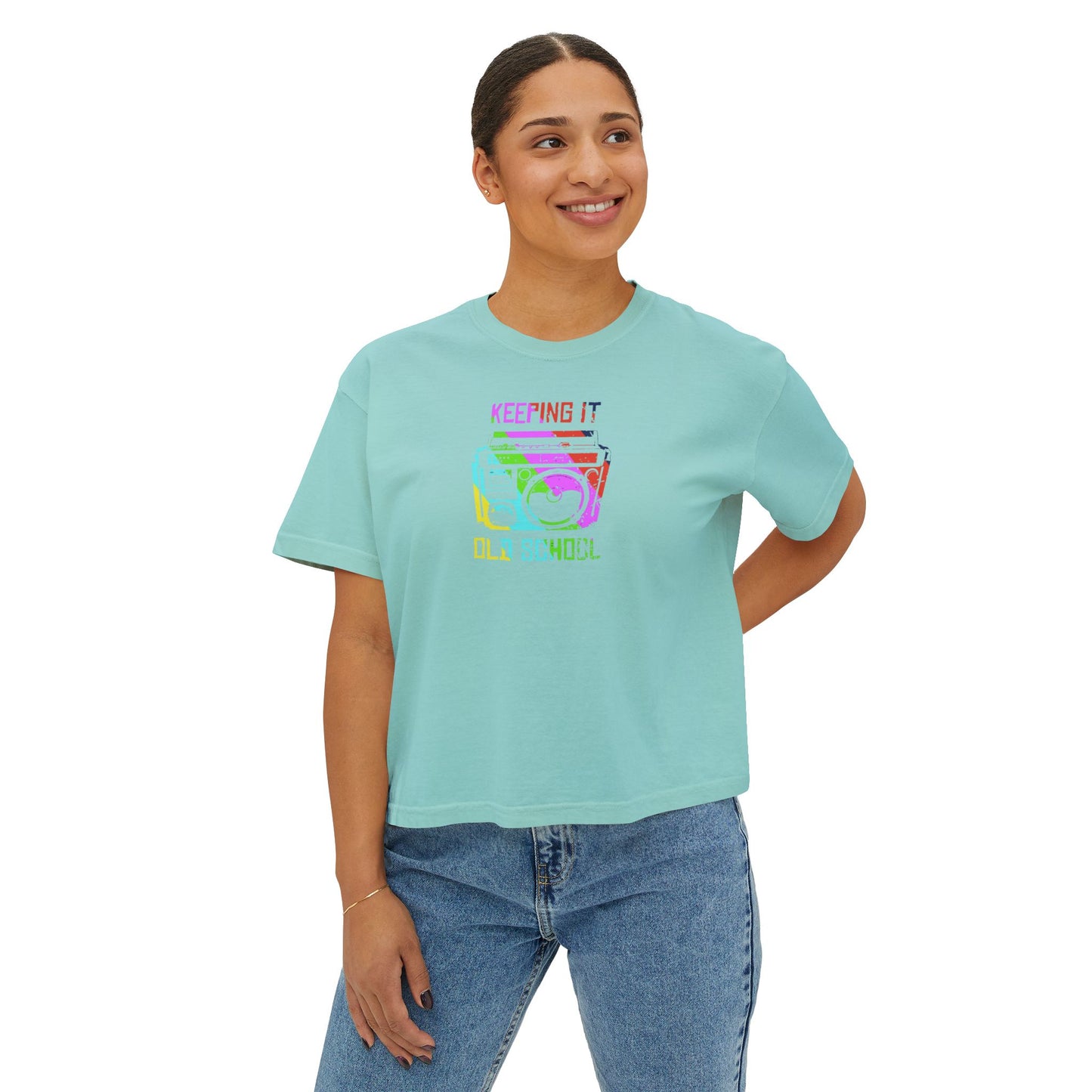 Retro Boombox Women's Boxy Tee