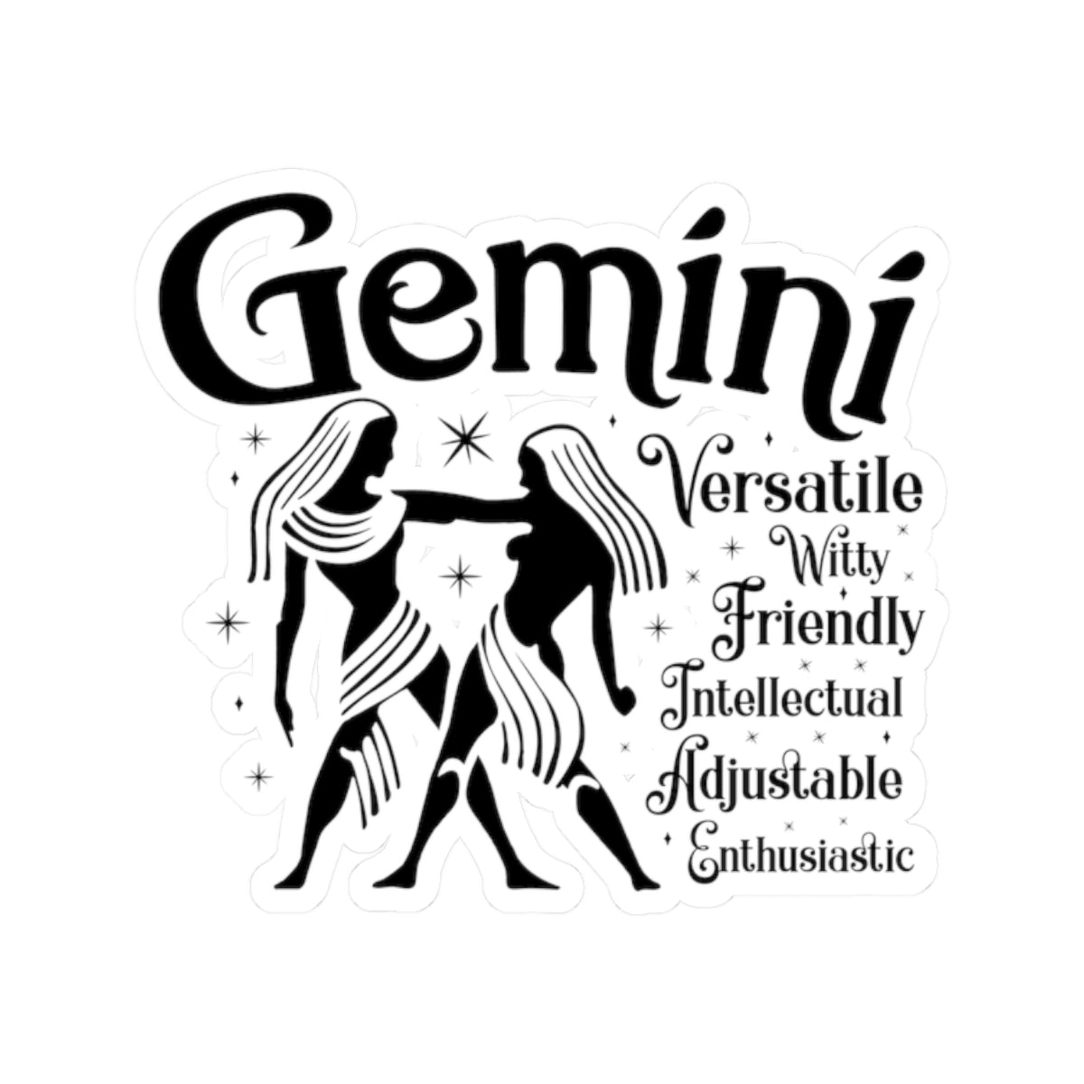 Gemini Zodiac Kiss-Cut Stickers