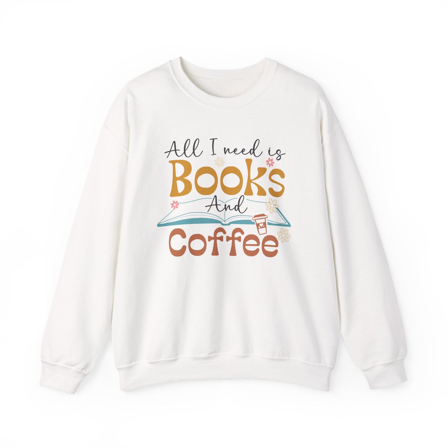Books and Coffee Crewneck Sweatshirt