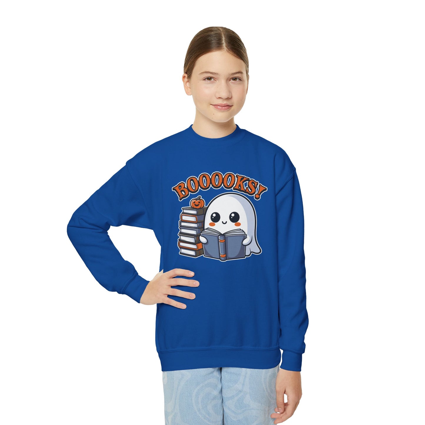 BOOOKS!! Youth Crewneck Sweatshirt