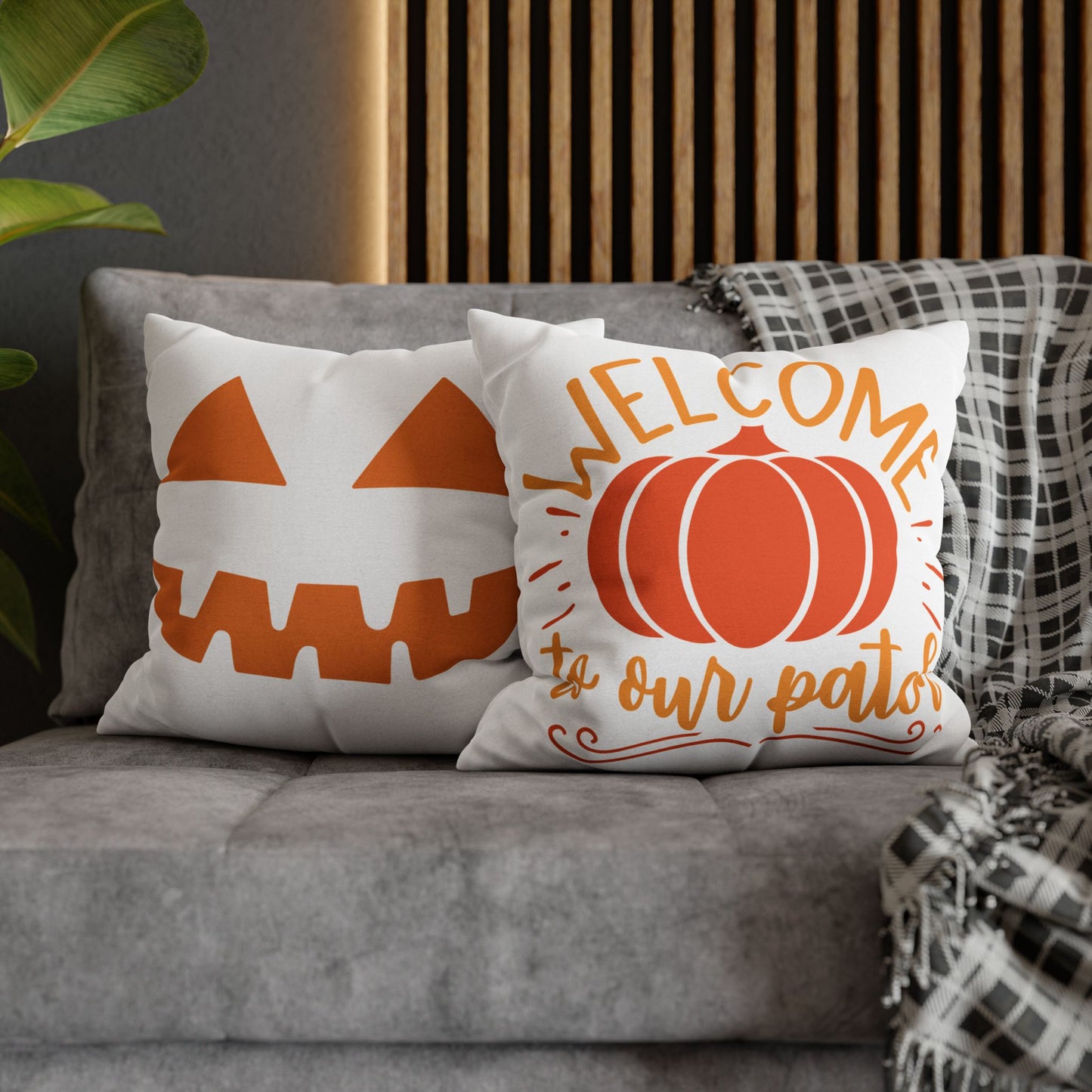 Double Sided Fall/Halloween Decorative Pillowcase
