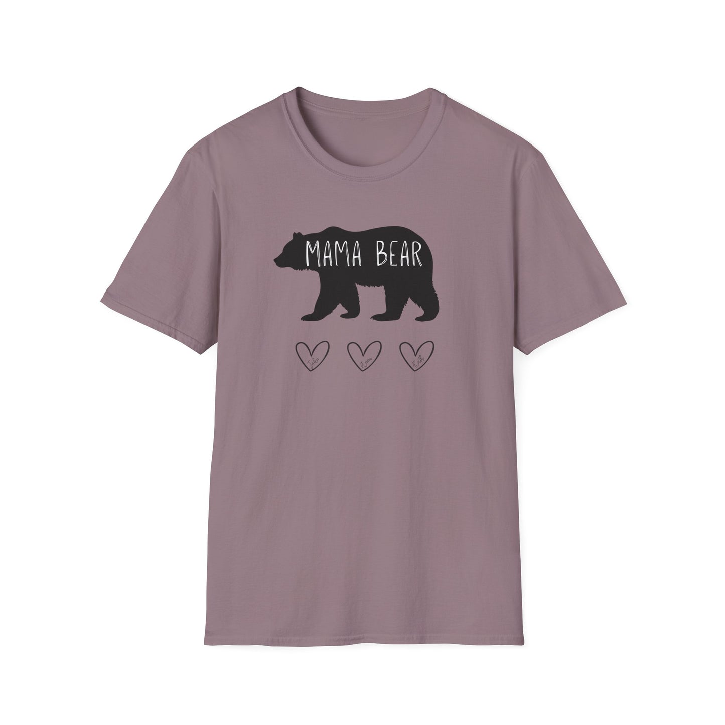 Personalized "Mama" Bear Unisex Softstyle T-Shirt