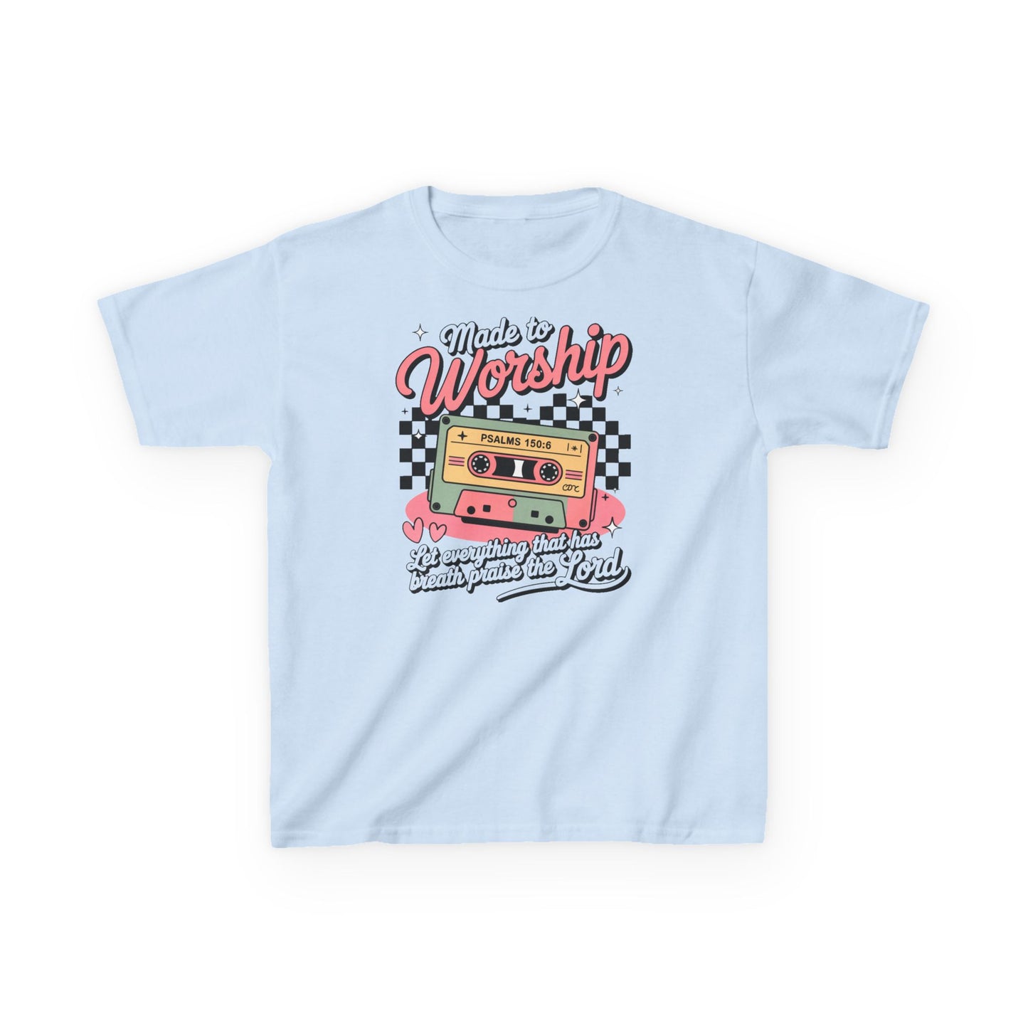 Retro Made to Worship Kids Tee