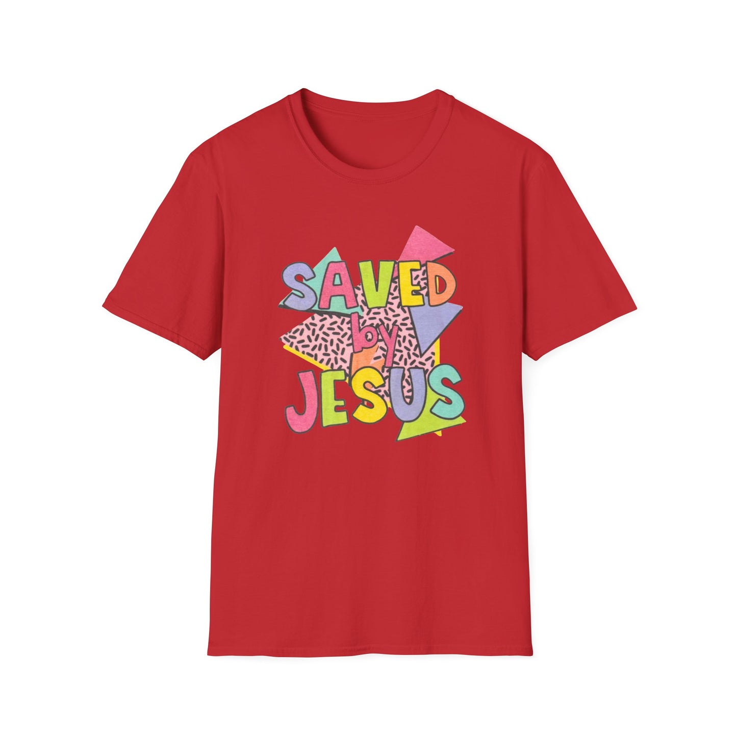 Retro Saved by Jesus Unisex Softstyle T-Shirt