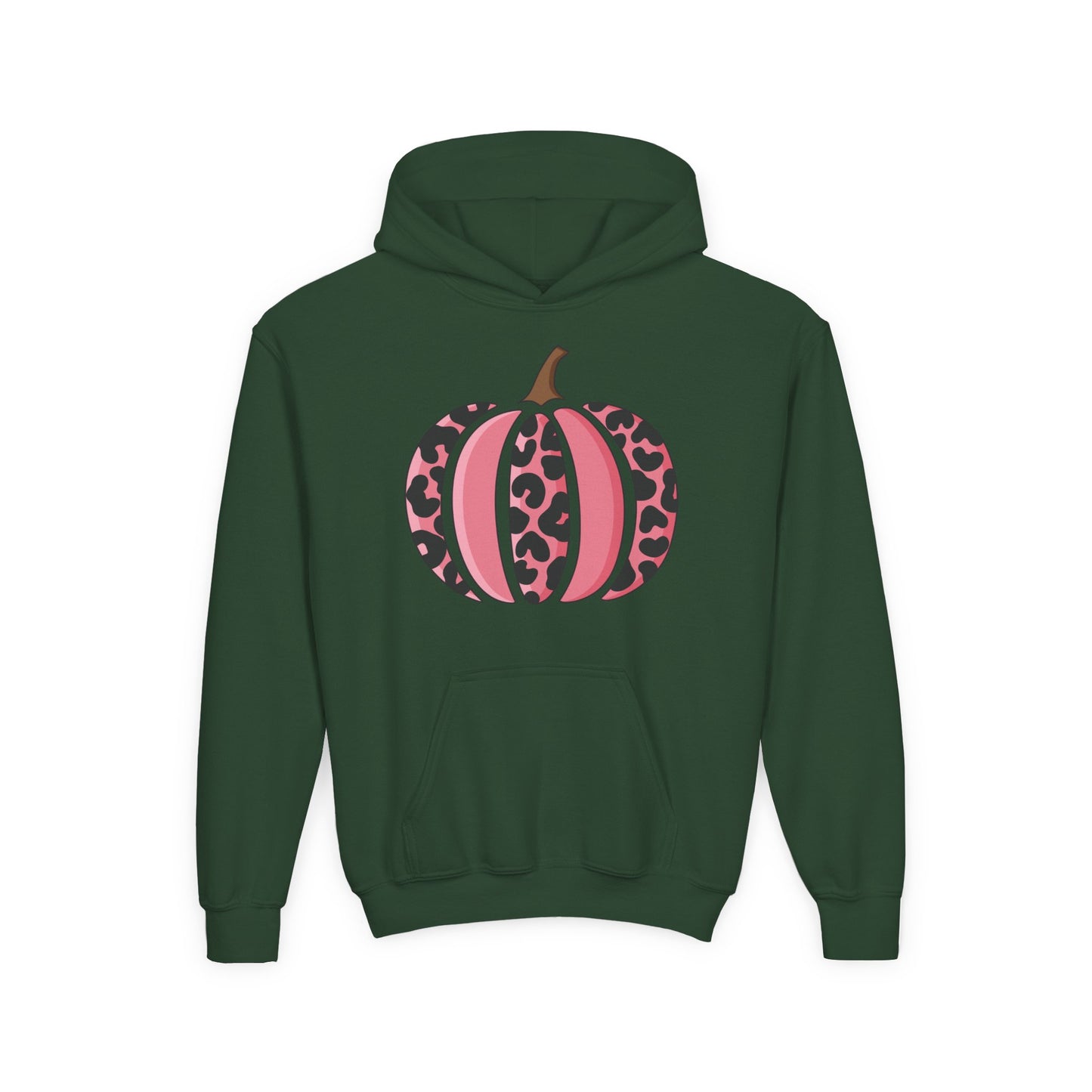 Pink Leopard Pumpkin Hoodie for Youth