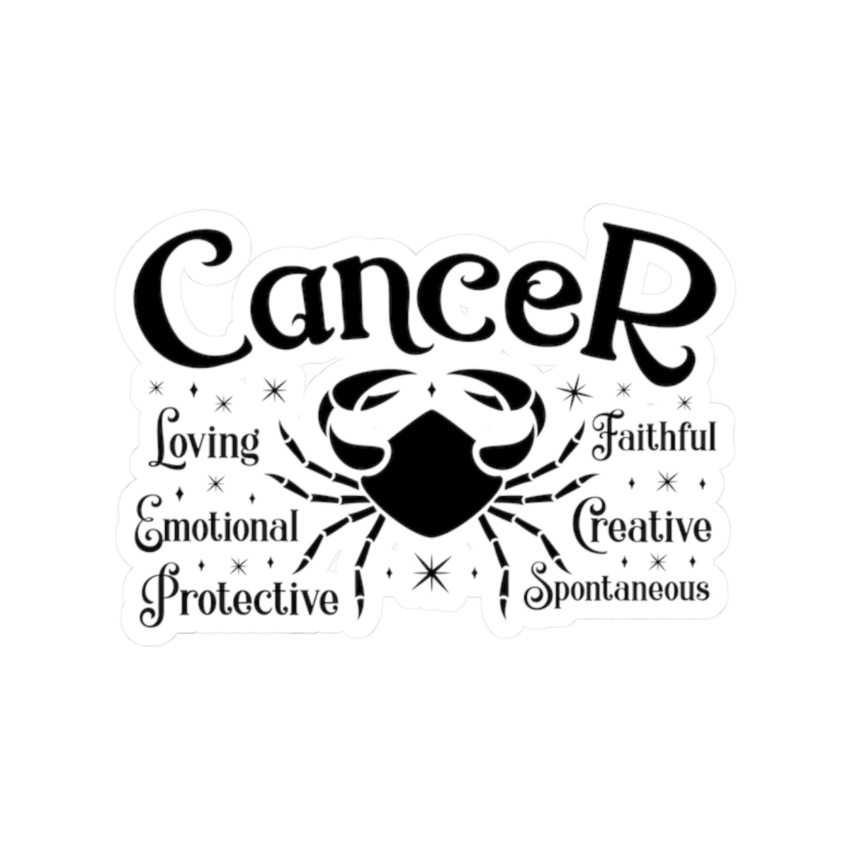 Cancer Zodiac Kiss-Cut Stickers