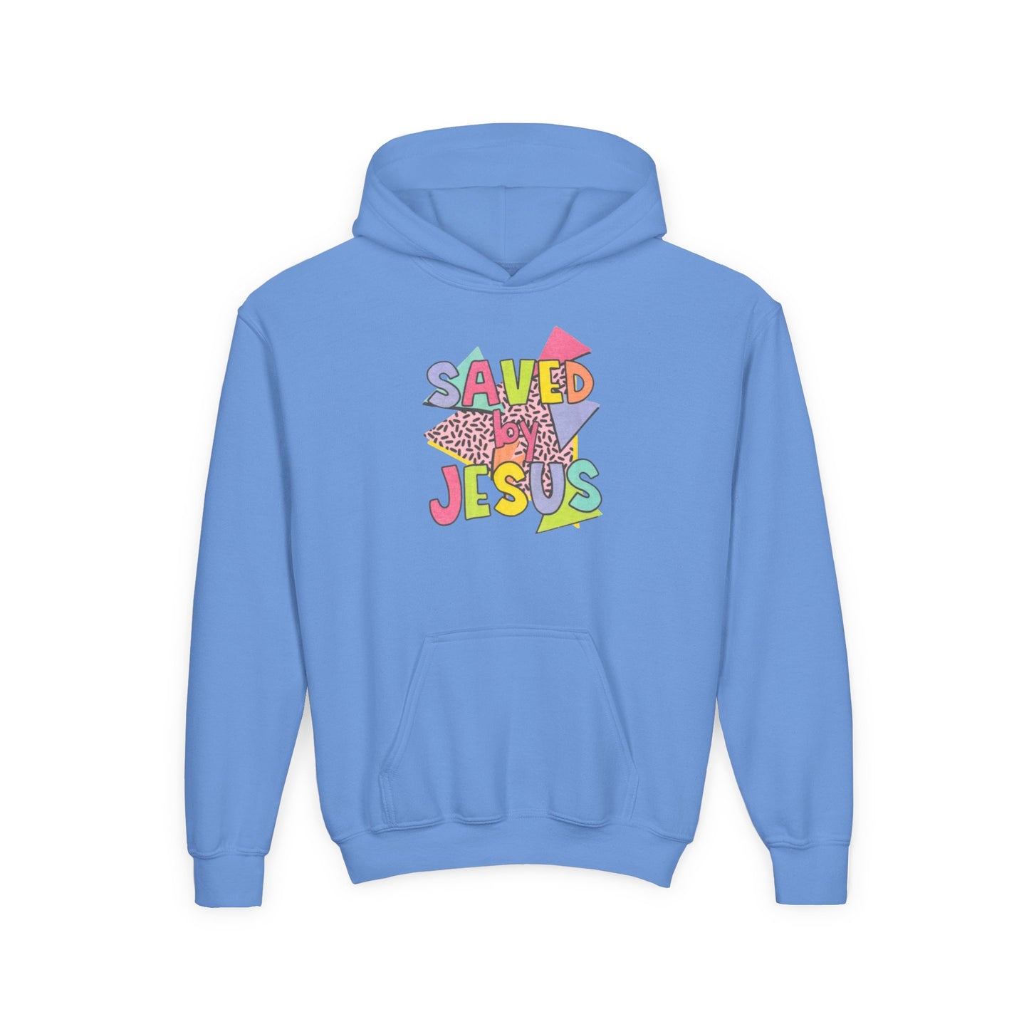 Retro Saved by Jesus Youth Hooded Sweatshirt