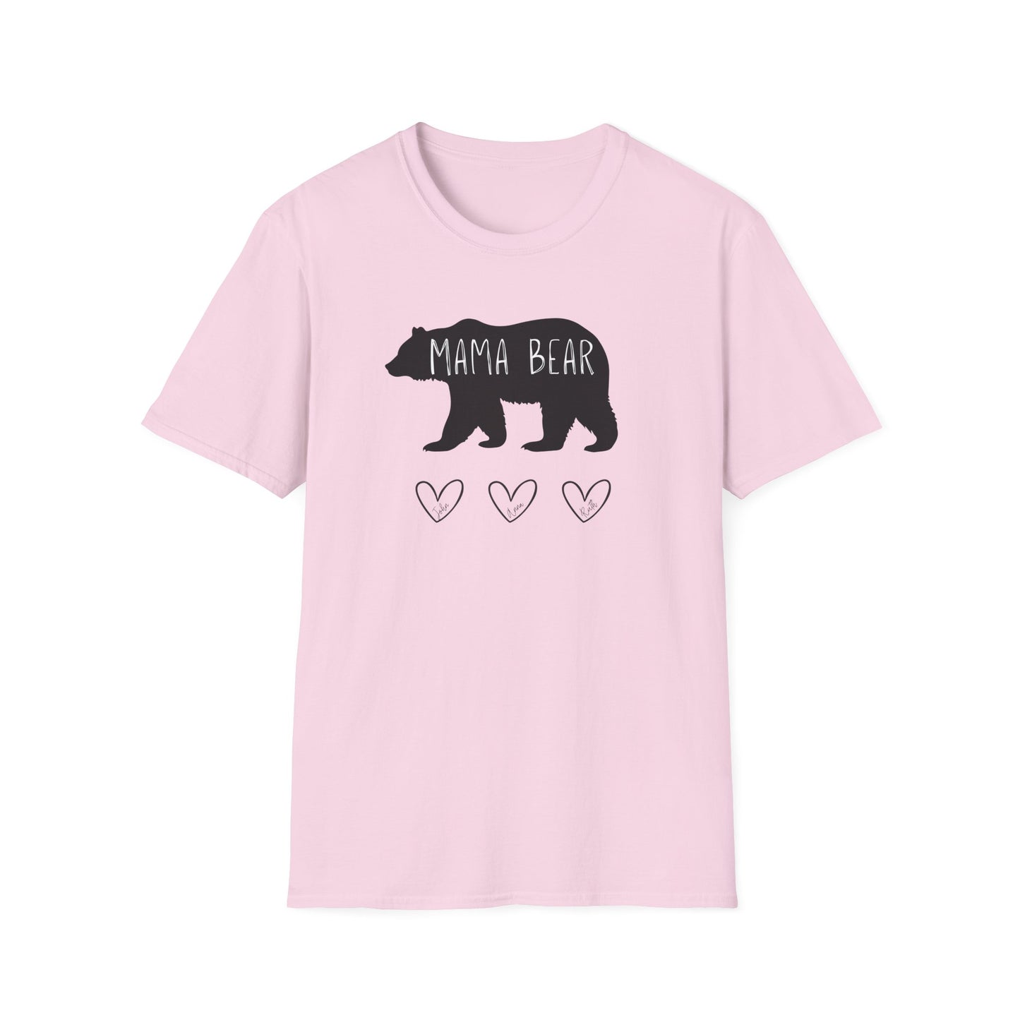 Personalized "Mama" Bear Unisex Softstyle T-Shirt