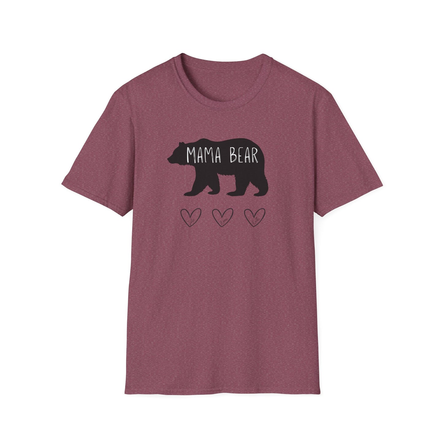 Personalized "Mama" Bear Unisex Softstyle T-Shirt