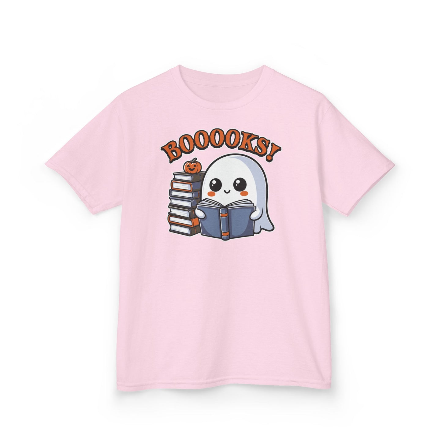 Ghostly Reading Kids Tee with Booooks! Design